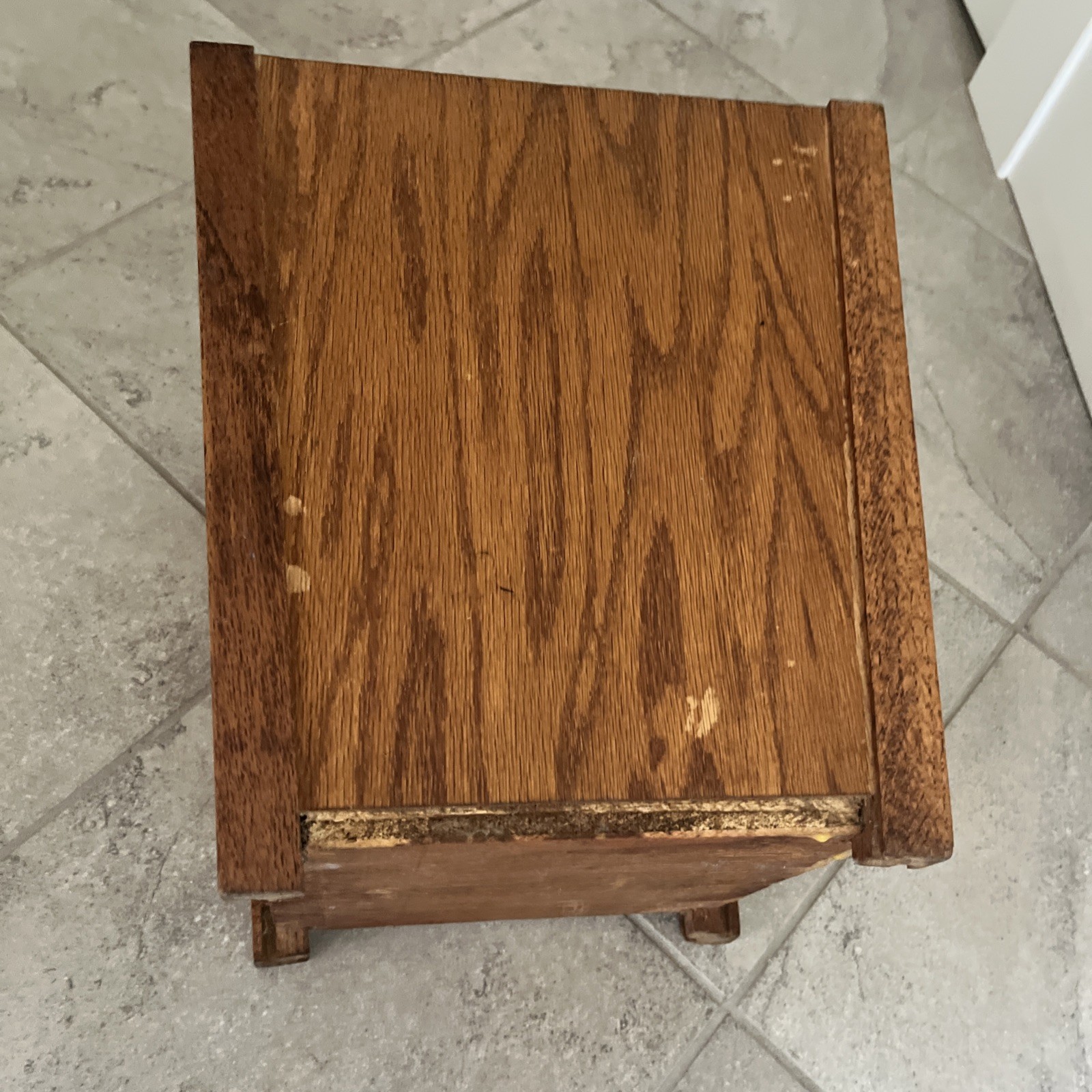 Mid Century Modern solid oak Waste Basket 12″ Trash Can