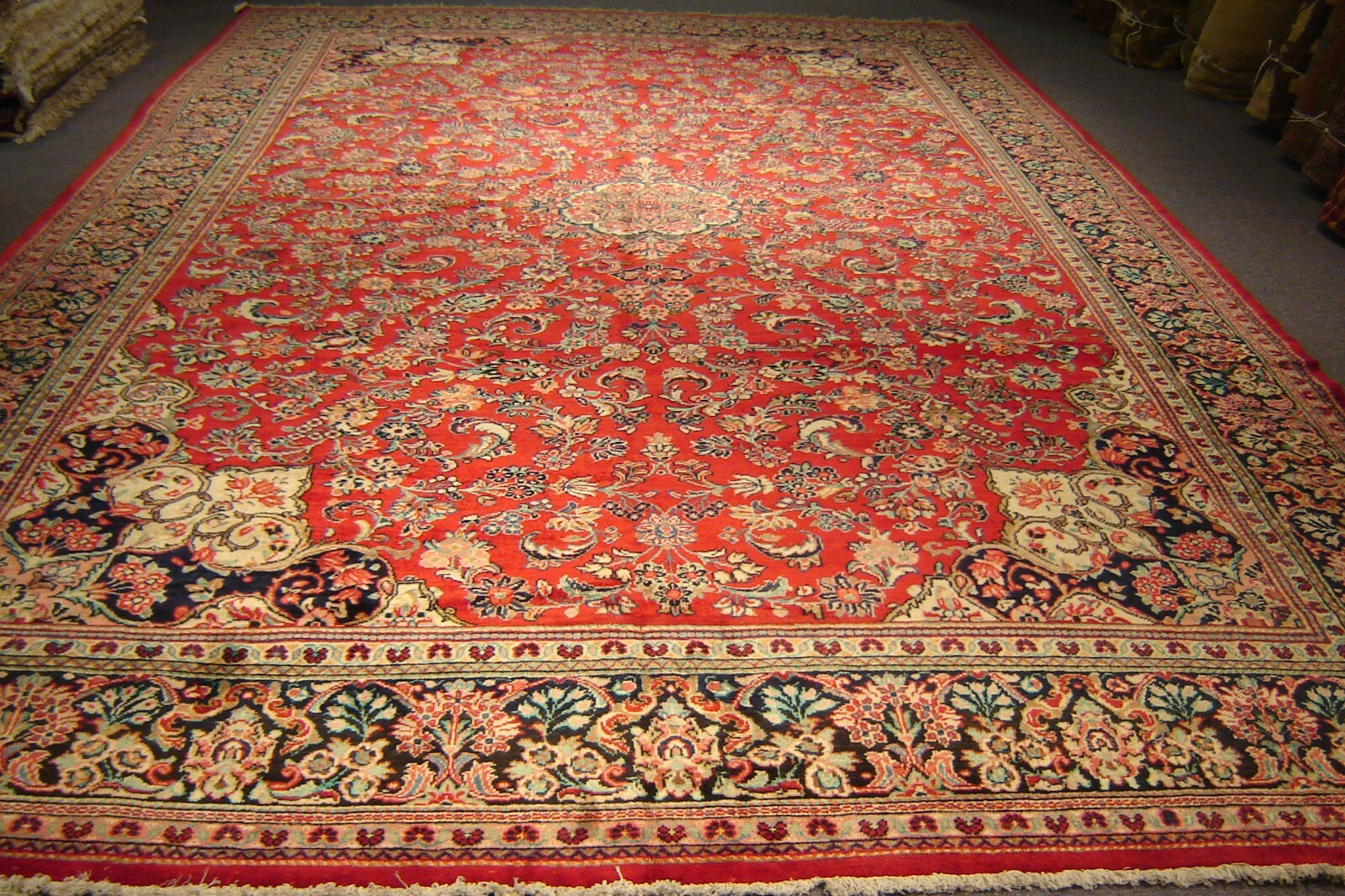 MAHAL SEMI ANTIQUE GENUINE HANDMADE OVER SIZE WOOL AREA RUG 10.3 X 17.0