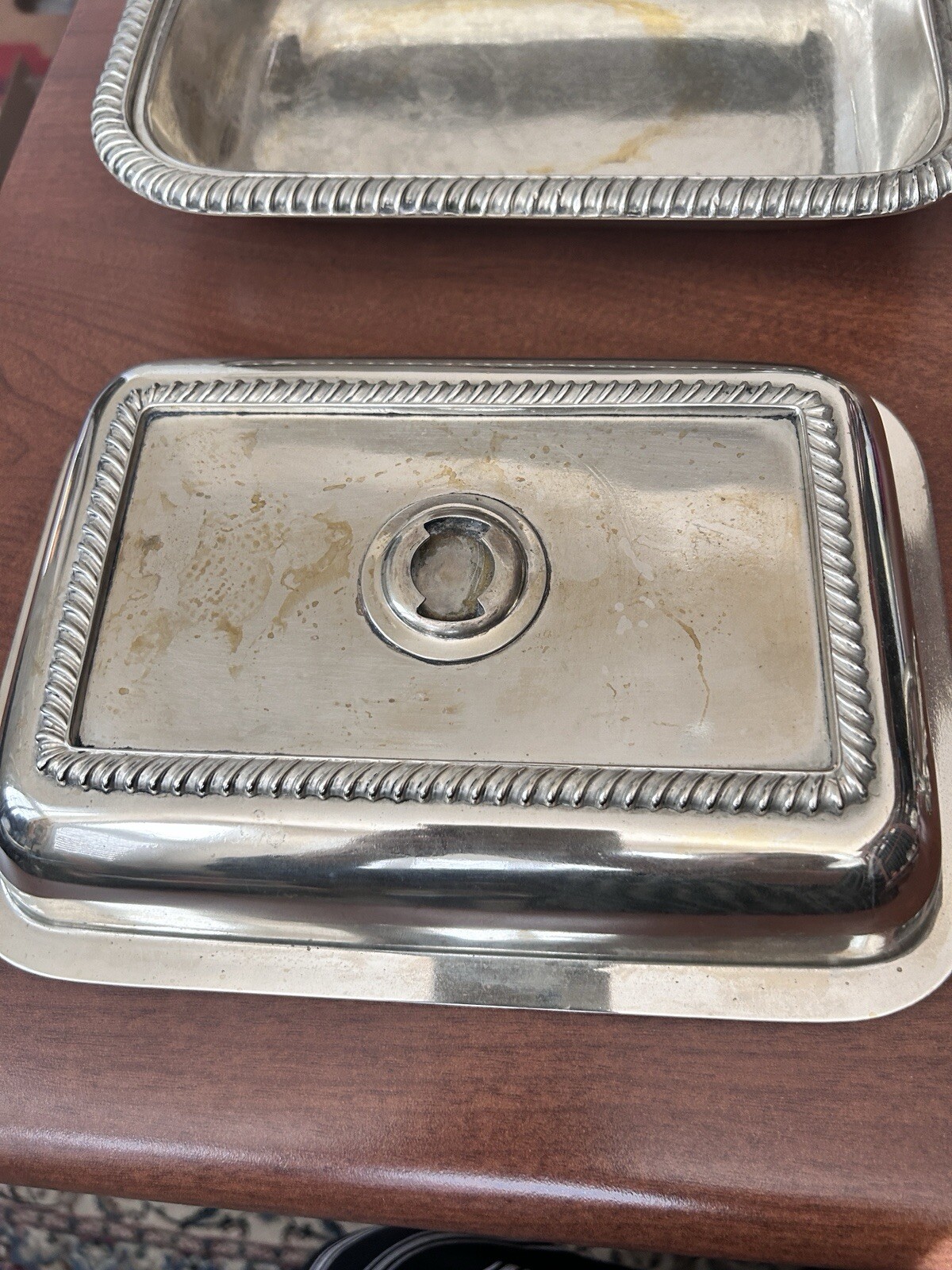 Silver Plated Lidded Rectangular Entree Dish – Marked E.P.N.S & 1919