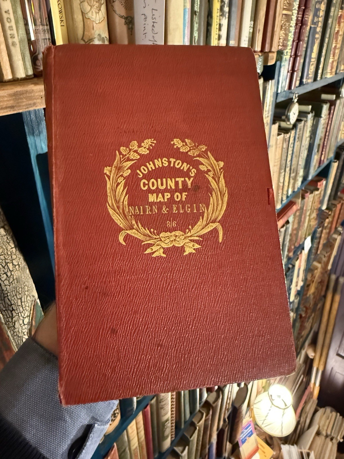 c1860 Johnston’s County Map of Nairn & Elgin : Folding Map in Cloth Case