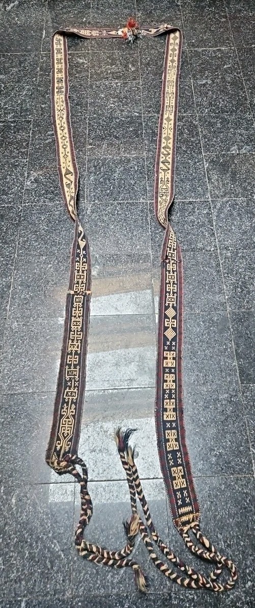 Antique Afghan tribe ceremonial Tent Band hand made late 19th century 19′ long