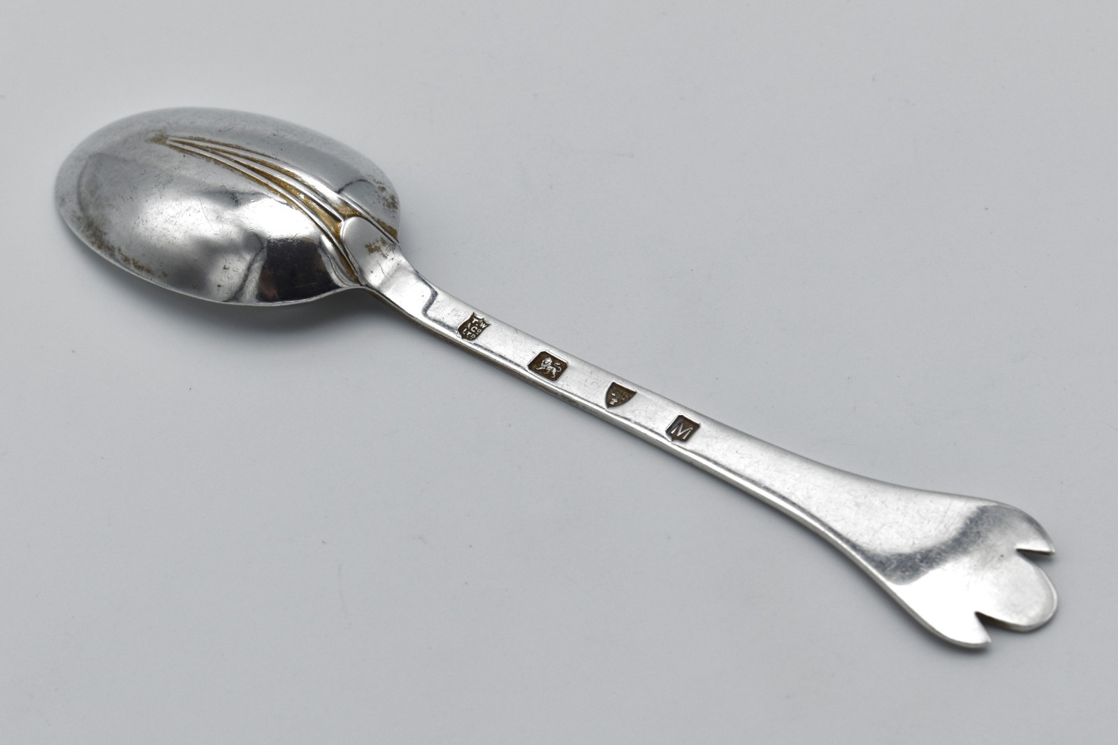 Vintage Solid Silver Trefid Spoon Replica James II 1686 Style 1962