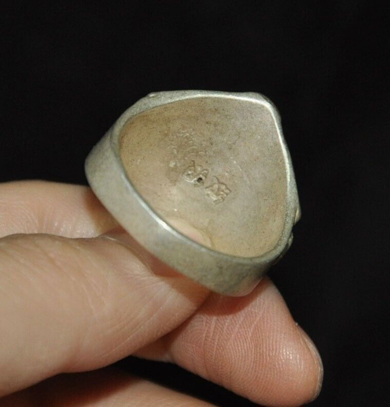 old China silver wealth FengShui animal dragon Exorcism dynasty jewelry ring