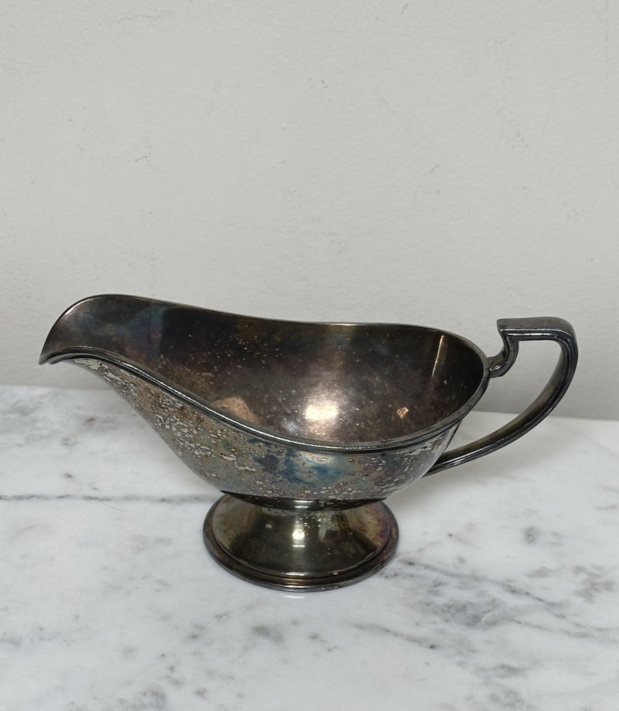 Vintage Silverplate Gravy Sauce Bowl Boat Signed Apollo E.P.N.S.