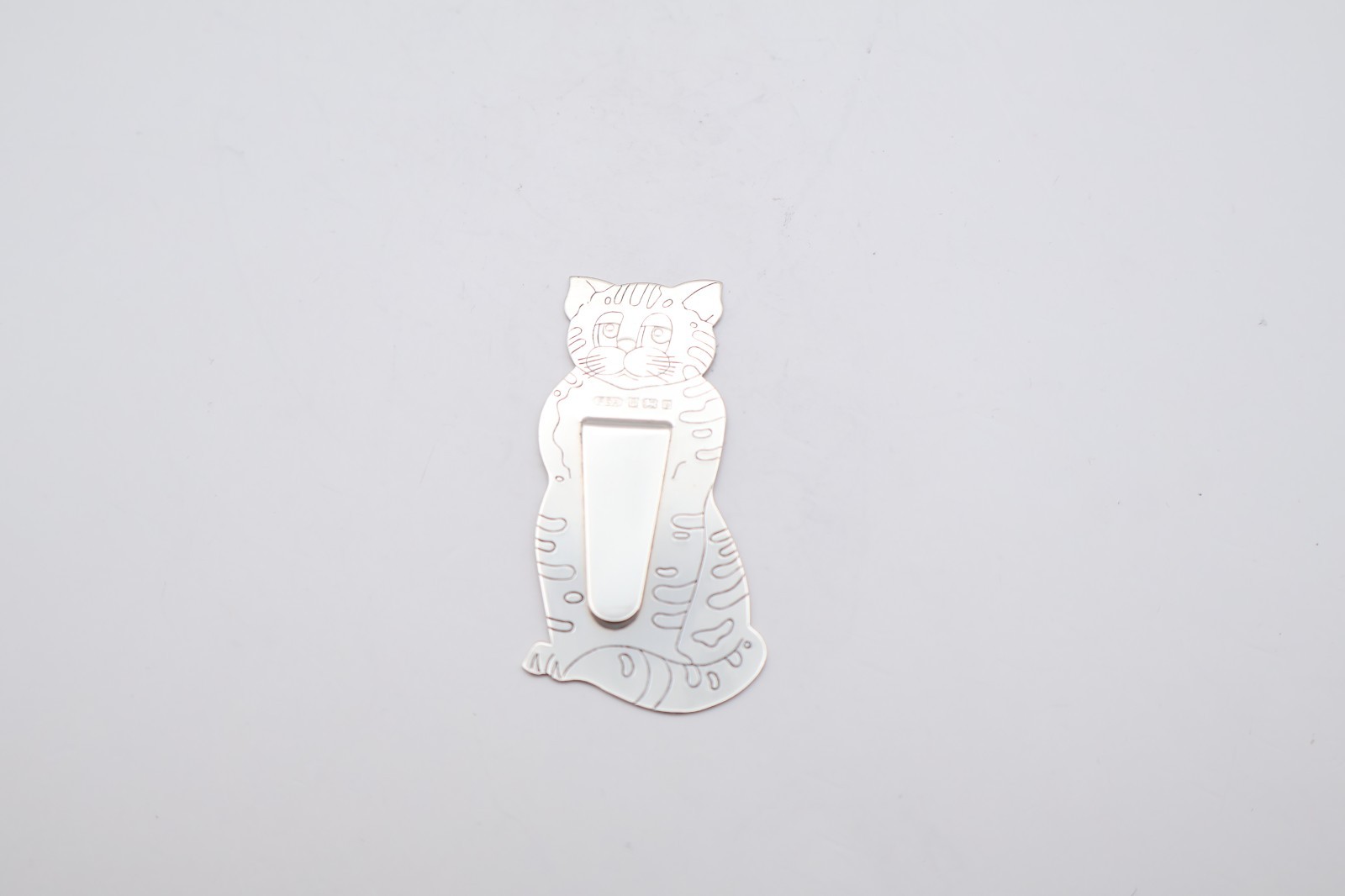 Lovely Vintage Sterling Silver Novelty Cat Bookmark Hallmarked Birmingham 1995