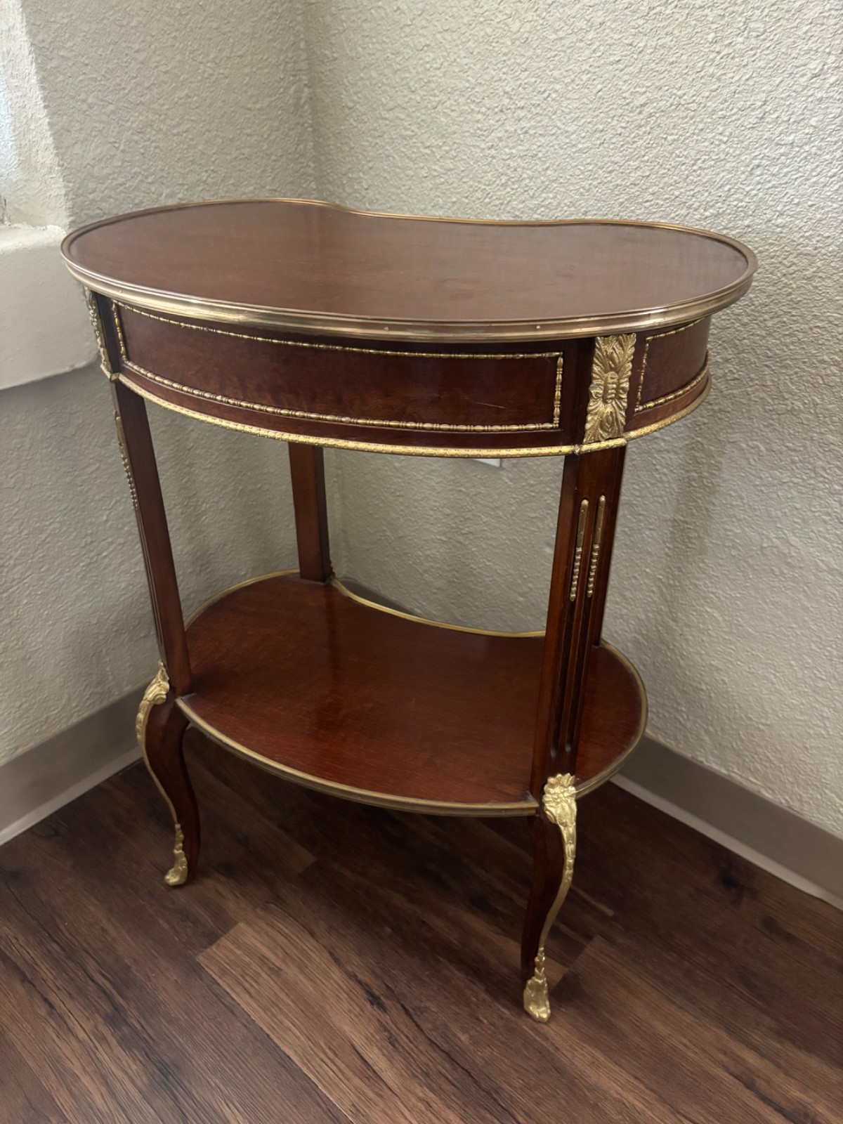 French 19th Century Ormolu-Mounted Kidney-Shaped Occasional Table