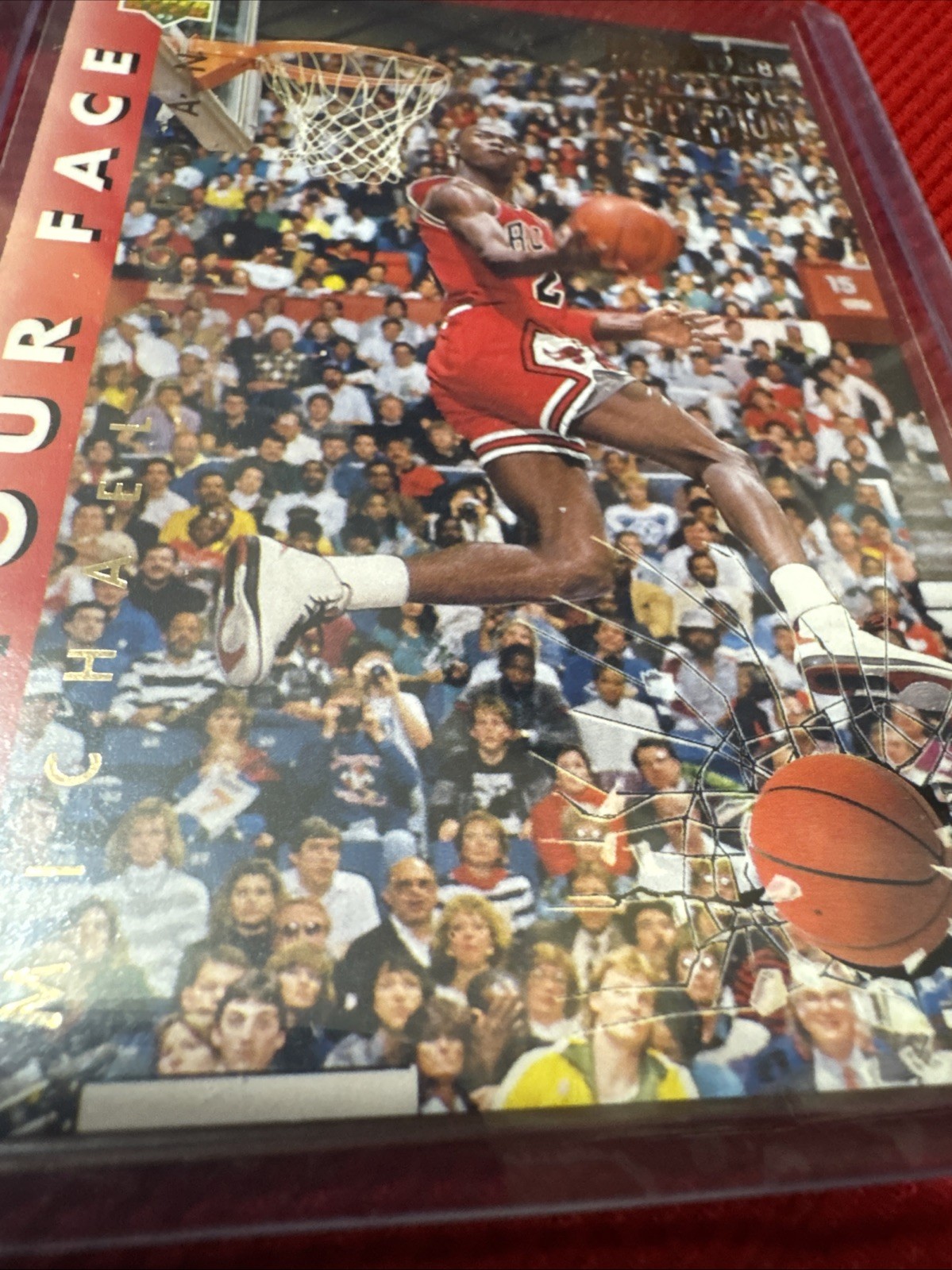 1992 Michael AIR Jordan Upper Deck IN YOUR FACE 87-88 Slam Dunk Champion Card