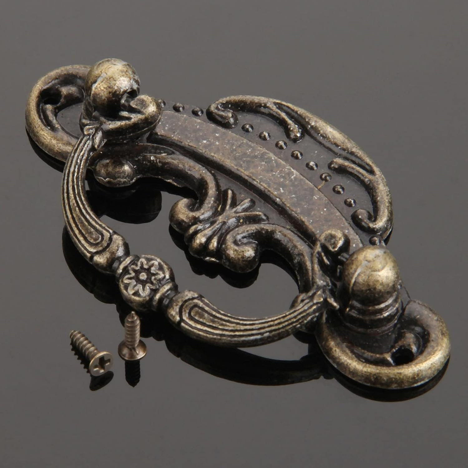 -Pack Vintage Antique Bronze Pull Handle for Drawer Jewelry Box 2.32×1.1 2
