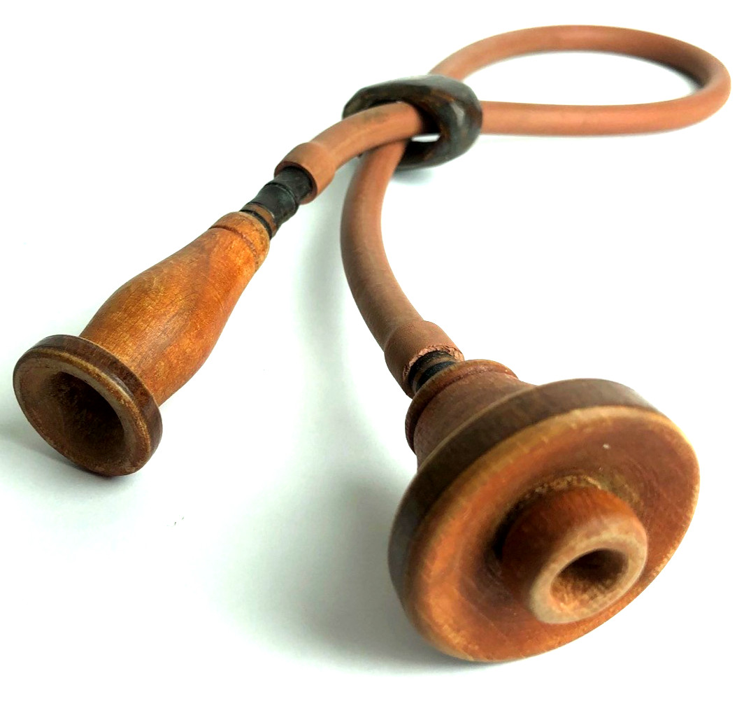 Antique Wooden Binaural Stethoscope Medical Instrument Early 20th Century Rare D