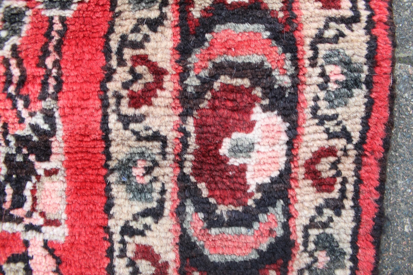 Vintage Hand Made Traditional Oriental Wool Red Narrow Long Runner 407x80cm