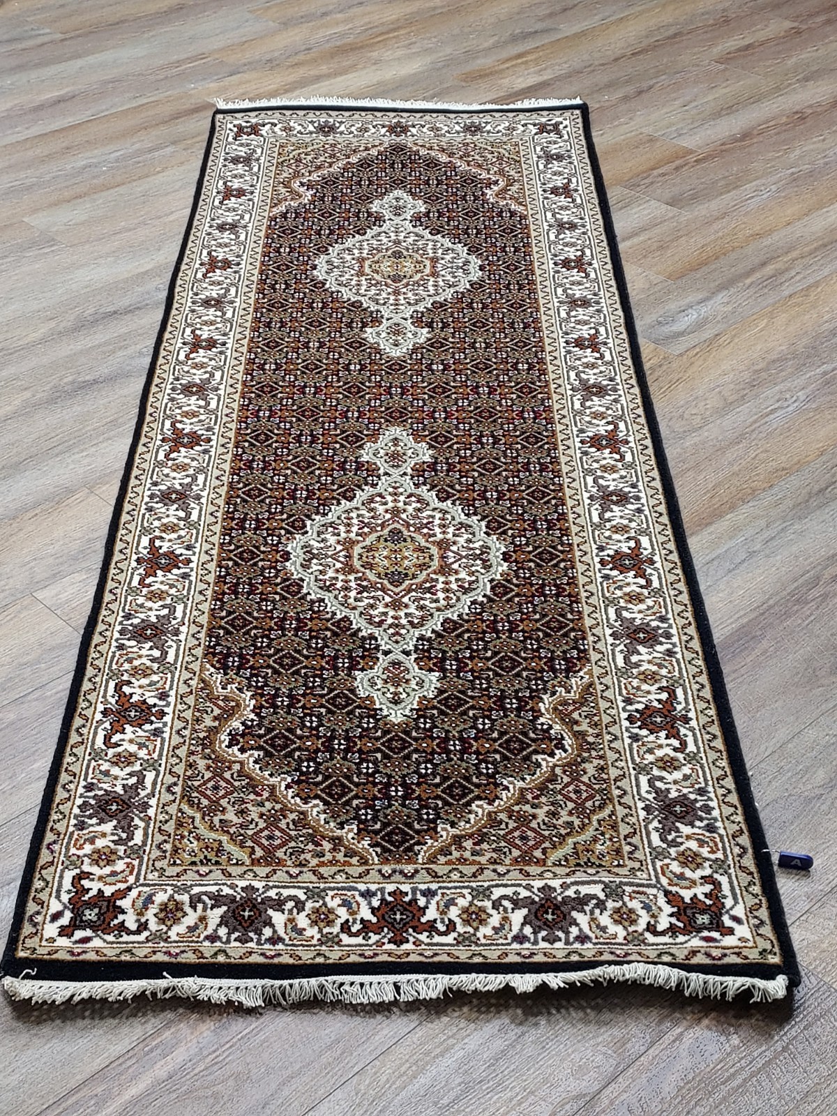 Bohemian Rug, Turkish Geometric Design Rug ,Hand Made Turkish Rug 3×8 Ft