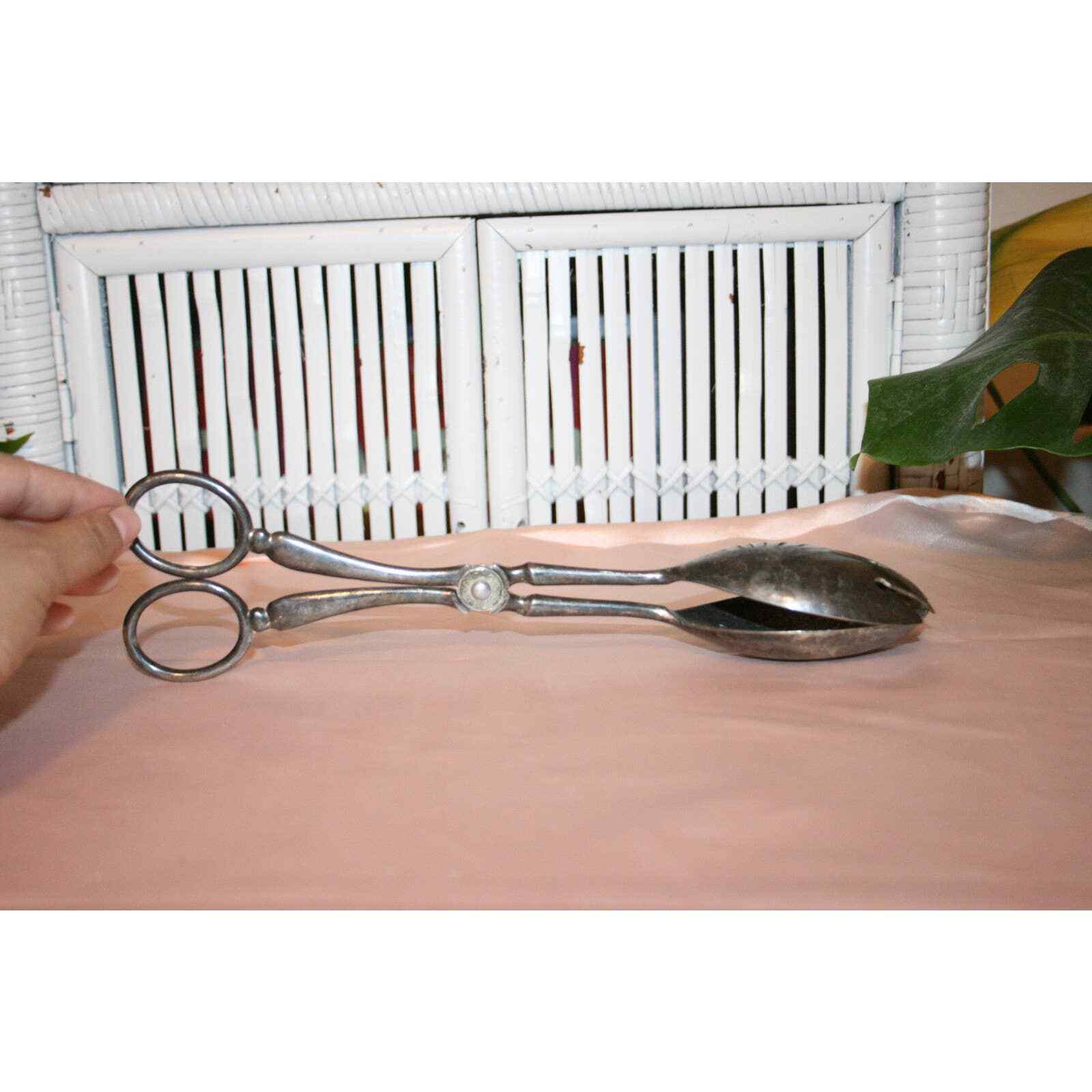 Vintage LEONARD Silverplate Salad Tongs, Spoon and Spork – Made in Italy