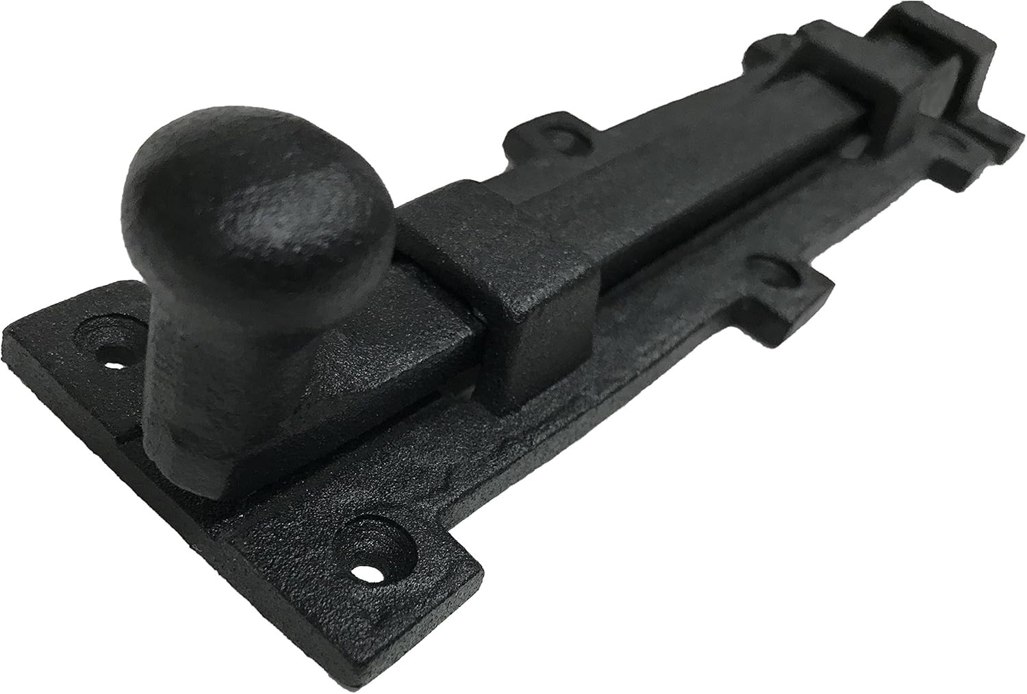 Antique Style 8″ Black Wrought Iron – Slide Door Bolt Latch – Vintage Iron – Dec