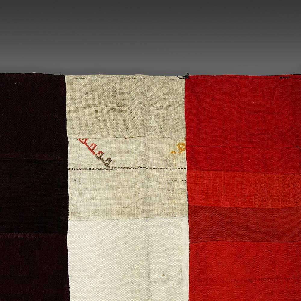 PATCHWORK KILIM TAPESTRY KURDISH WOOL TENTBAND TULU FRAGEMENTS TURKEY 20TH C