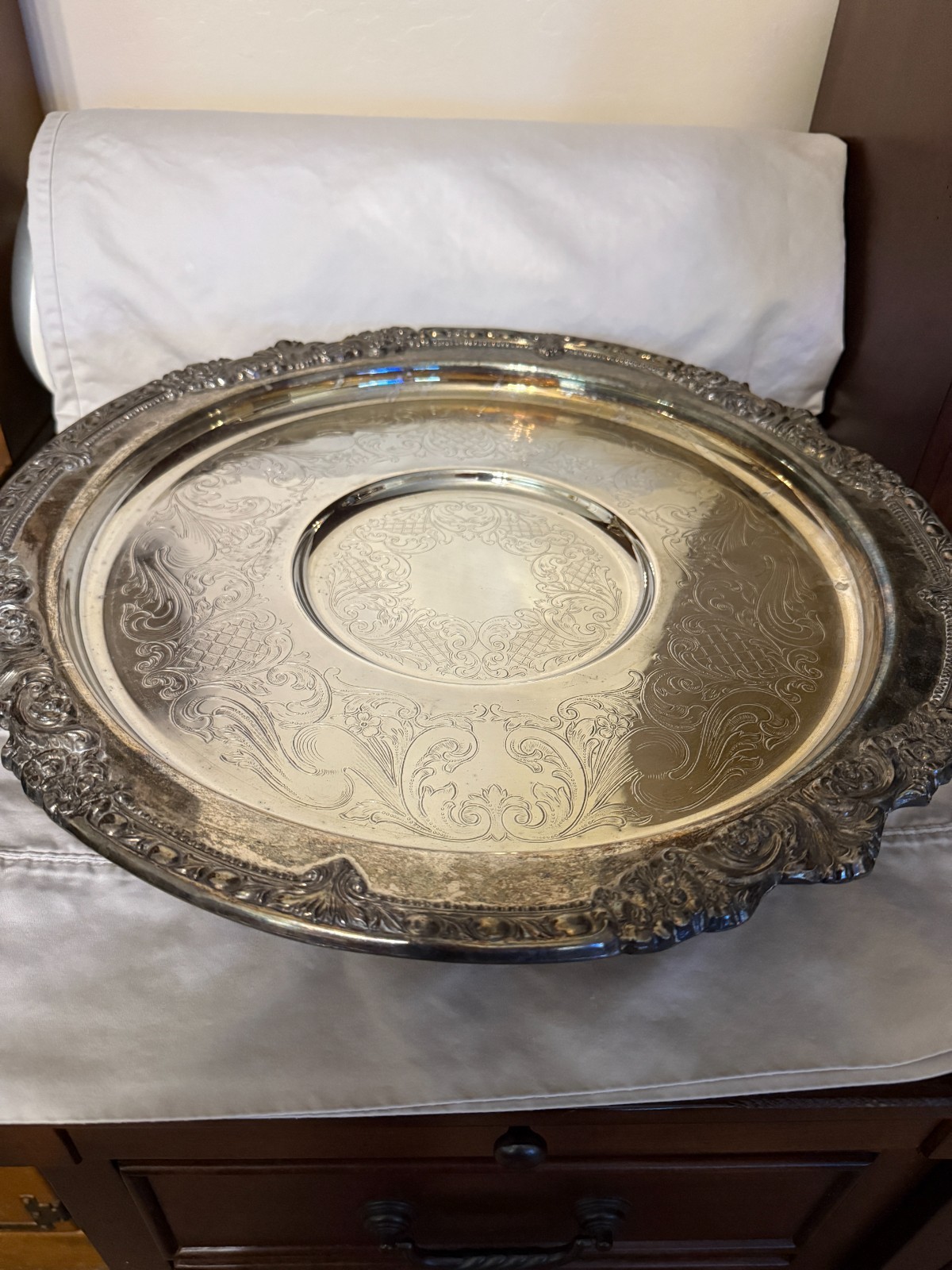 Vintage Sheridan Silver Plated Lazy Susan 50’s