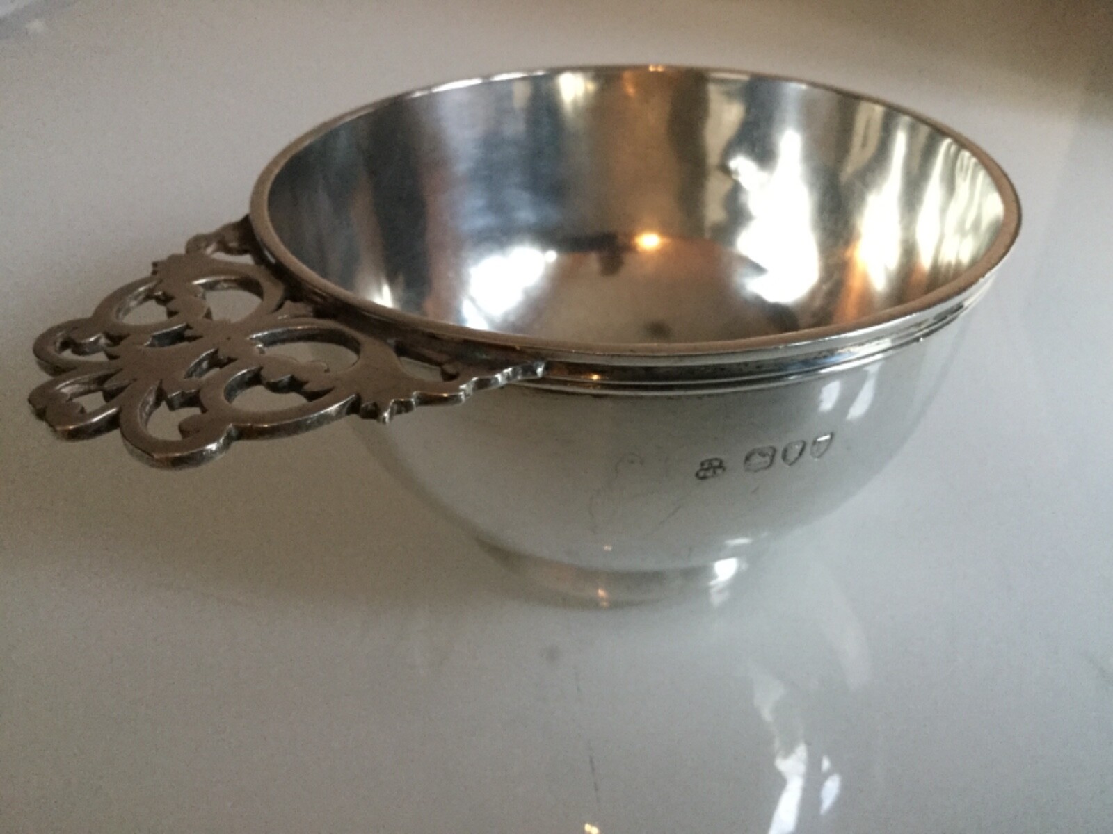 1894 Solid Silver Victorian Porringer Hallmarked for London Wakely & Wheeler