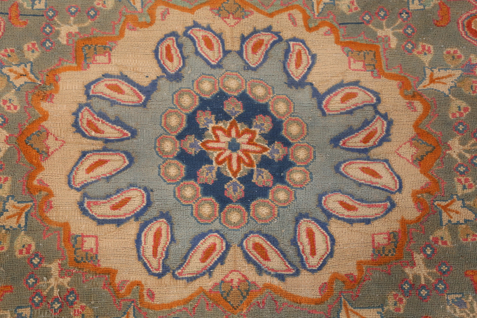 Vintage Rust Floral Traditional Hand-made Dining Room Area Rug Wool Carpet 9×12