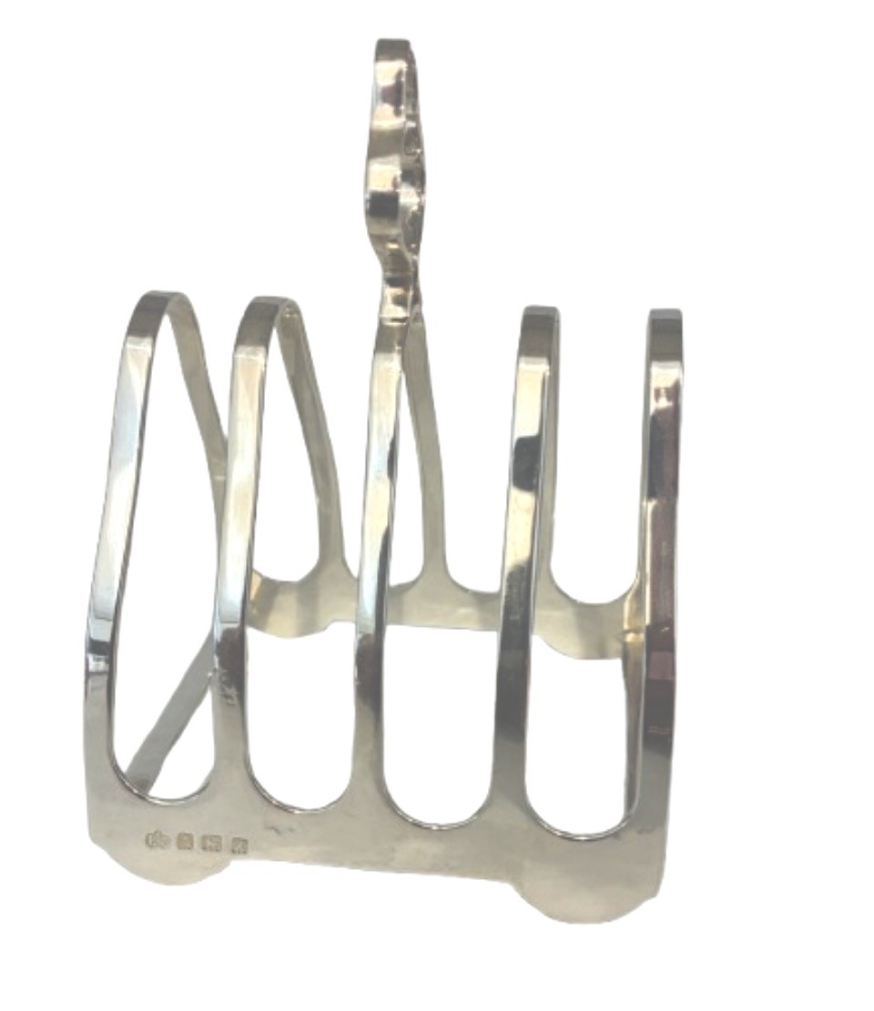 Antique Elkington Sterling Silver Toast Rack Letter Holder Birmingham 1922