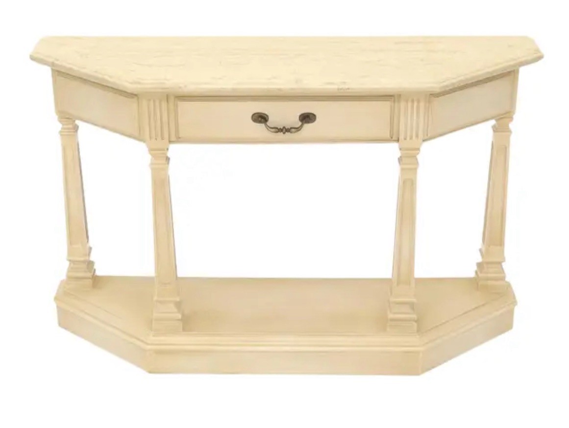 Beautiful RARE Ethan Allen Manor Console Table w/Marble top Vintage circa 1970’s