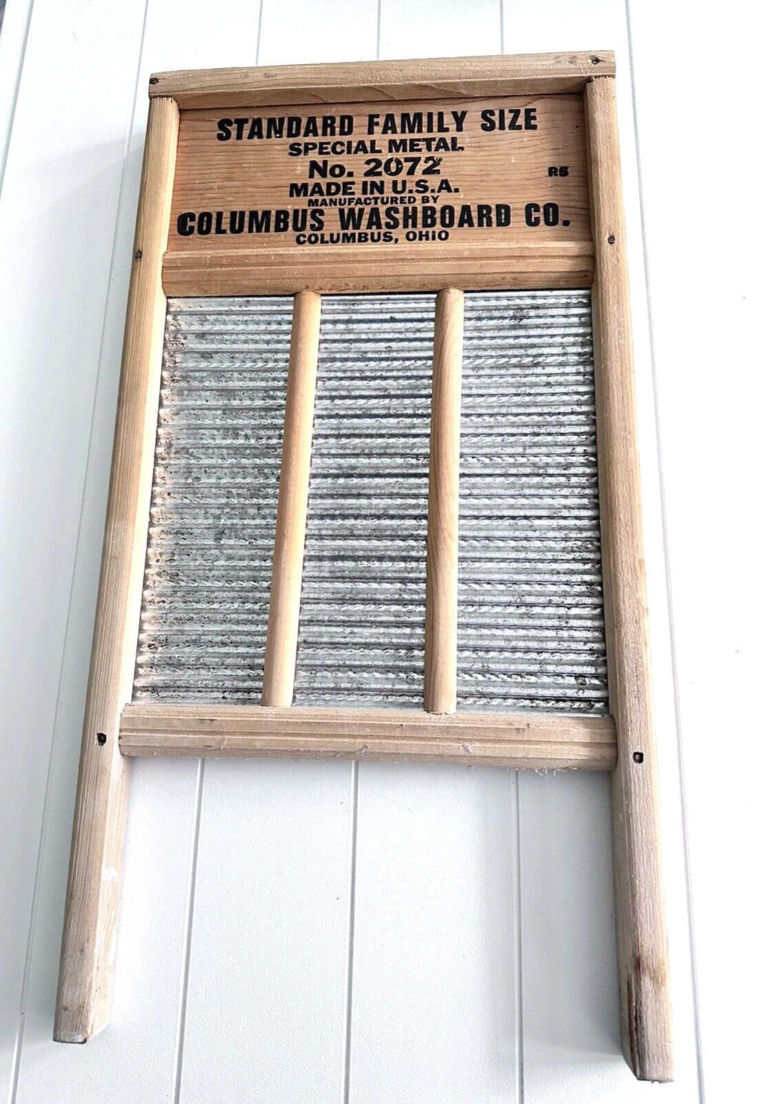 Vintage Maid-Rite No 2072 Standard Family Size Wash Board Columbus Washboard Co