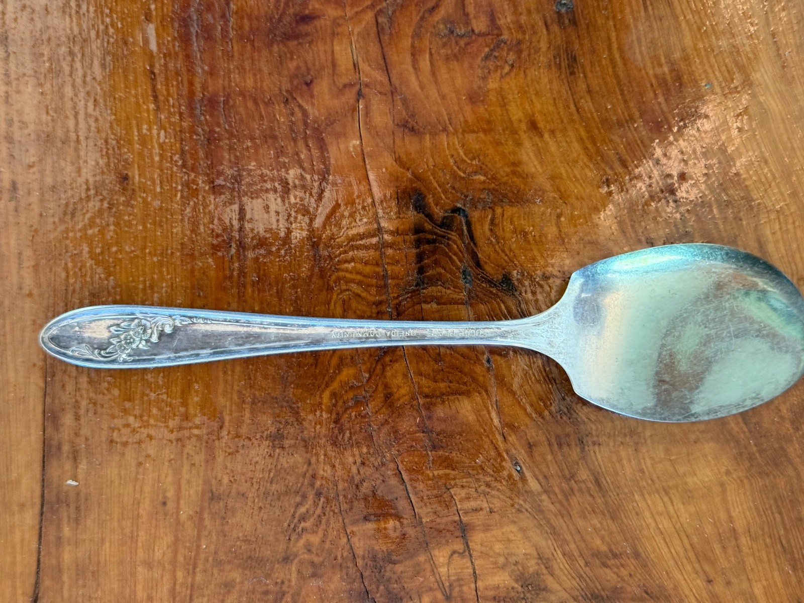 VINTAGE ONEIDA SILVERPLATE JELLY SERVER SPOON QUEEN BESS 1946 Tudor Plate