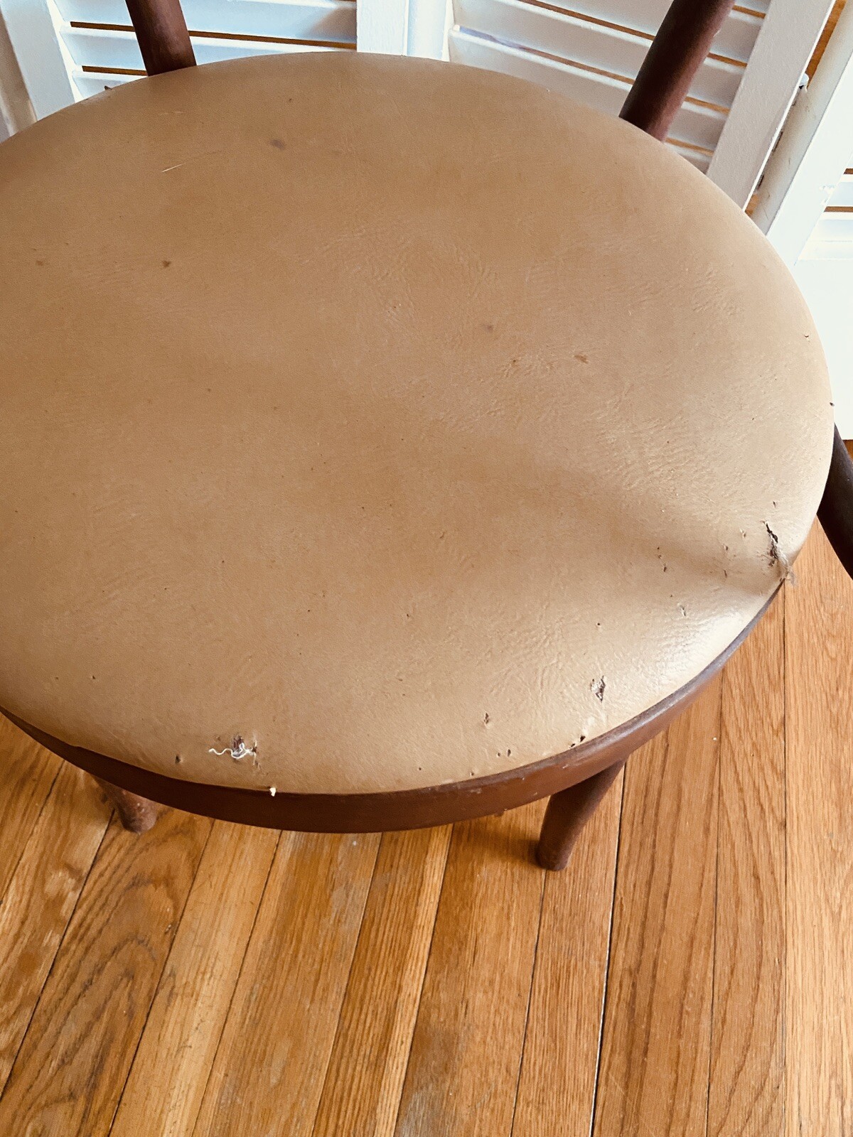 Vintage MSM 1975 SOLID WALNUT Bent Wood Wooden Side Dining Arm Chair Cushioned