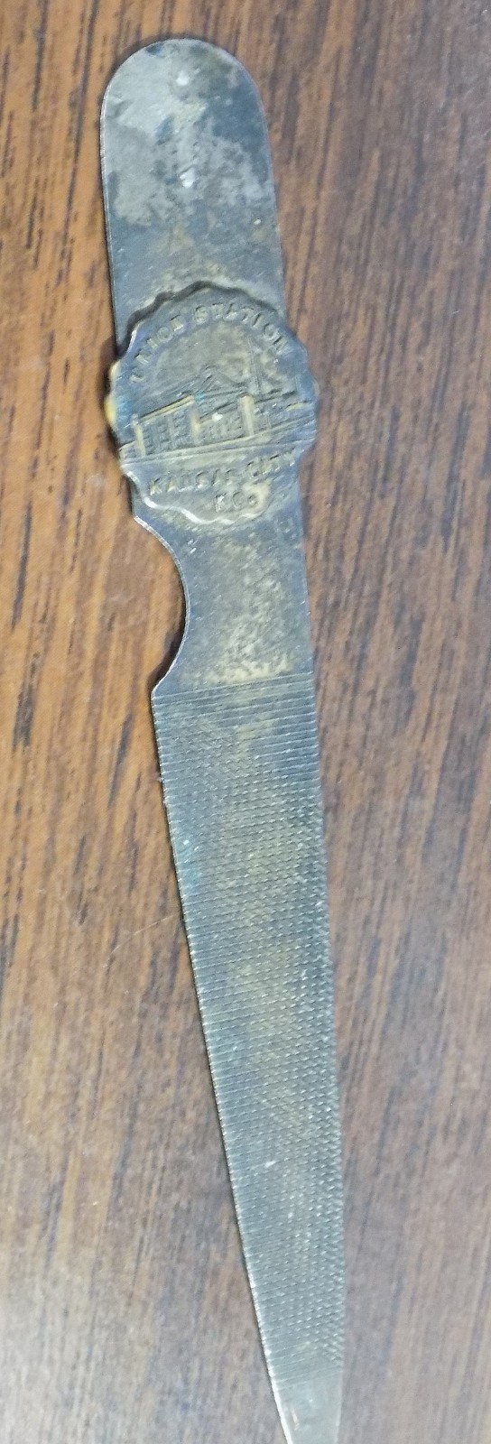 Rare antique union station Kansas City fingernail file