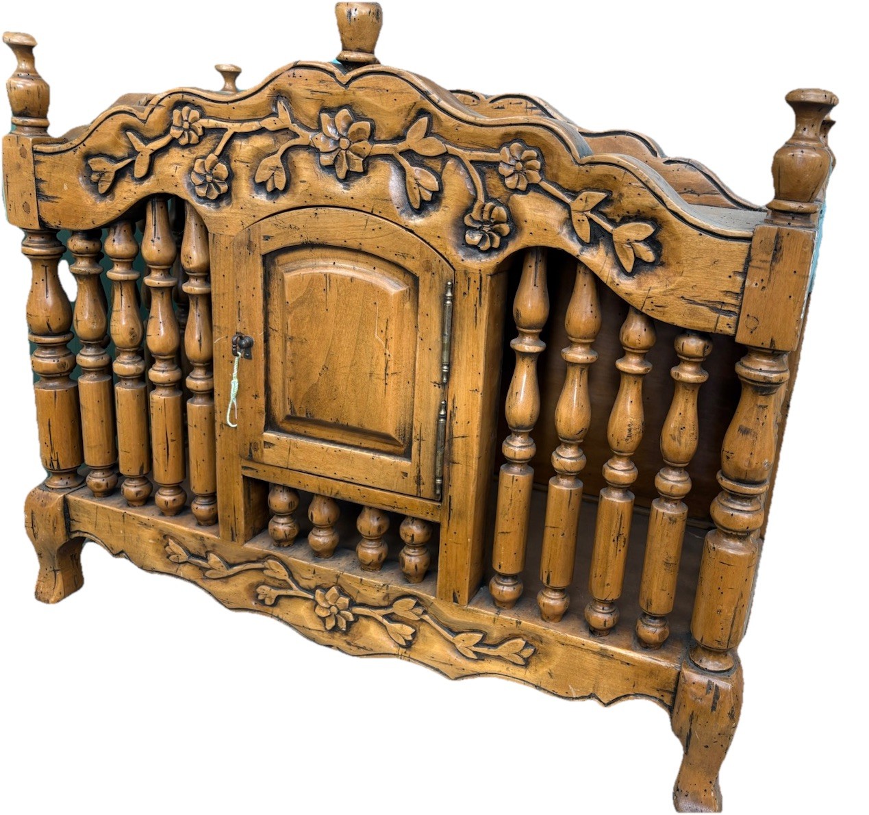 Antique French Panettiere Wood Cabinet