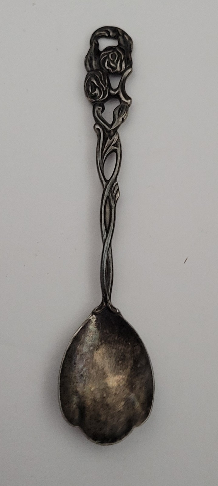 Vintage Tarnished Silver Demitasse Spoon