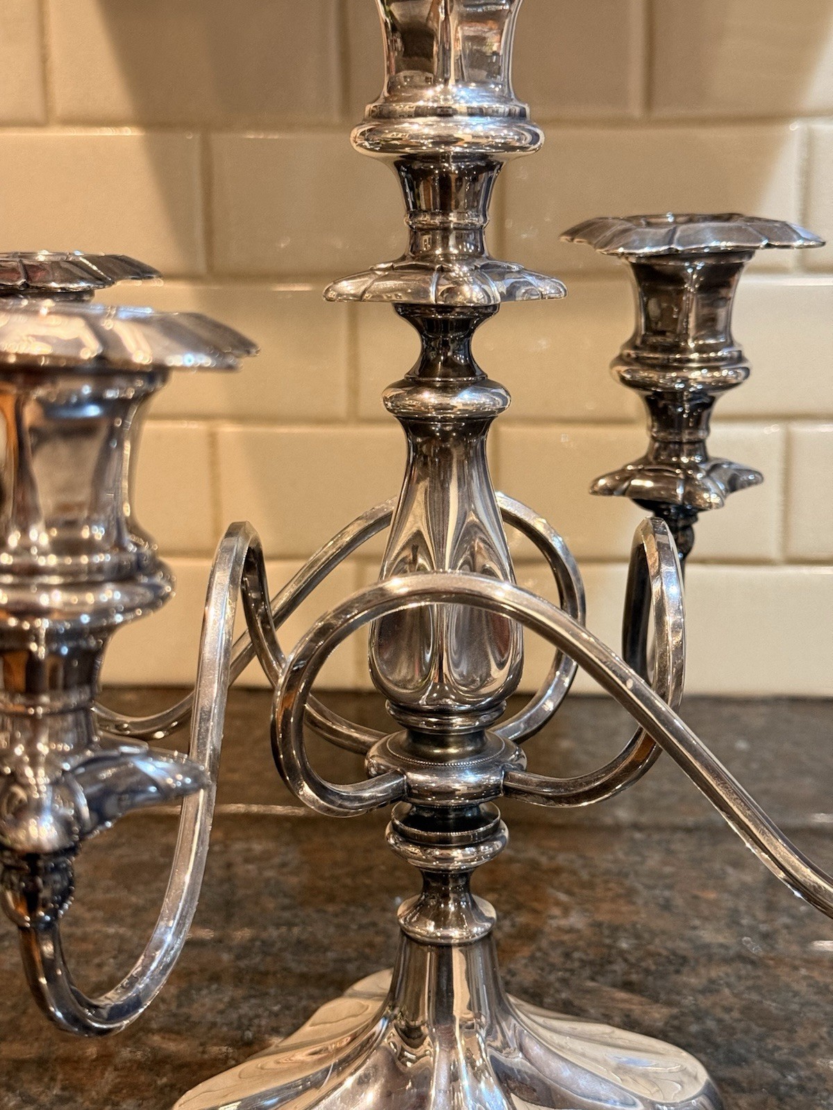 Wilcox Silverplate Candelabra, Rococo Revival – Neoclassic Influence 2793