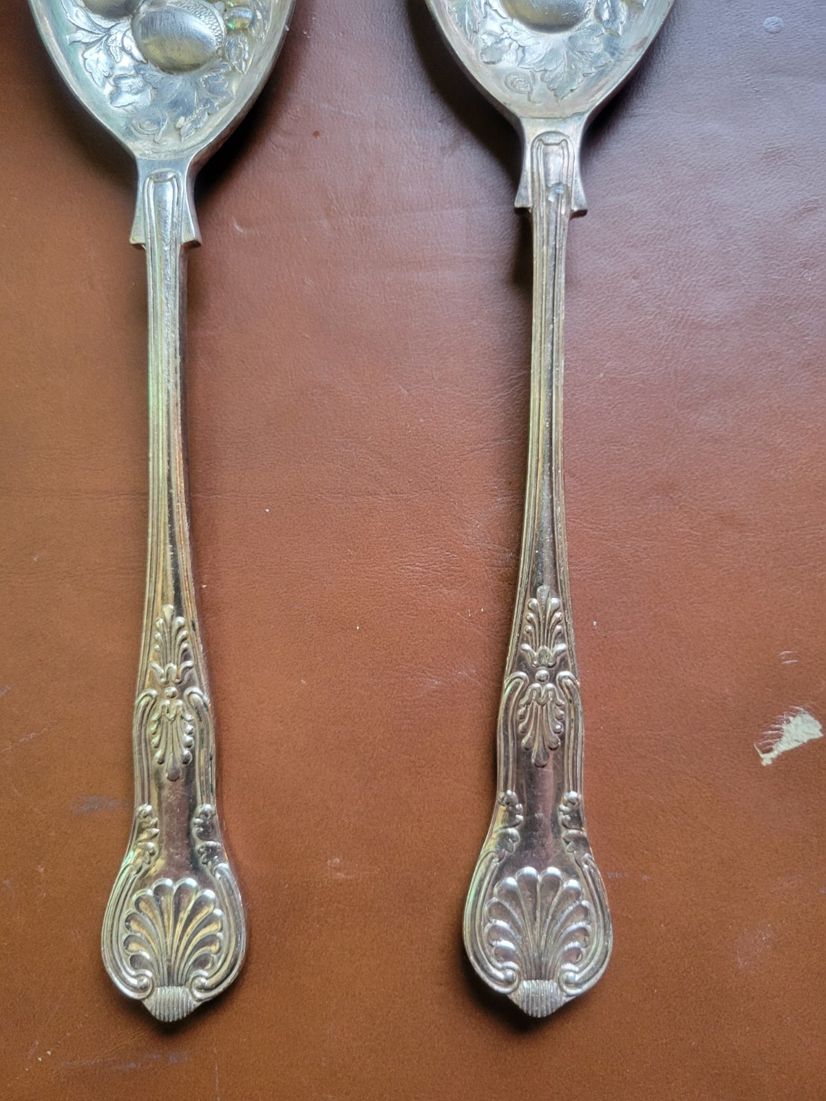 SILVERPLATED SILVERCRAFT Serving SALAD FORK & SPOON SHEFFIELD ENGLAND SET Fruit