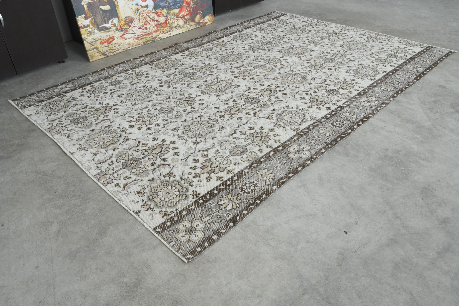6×8 Turkish Rug,Vintage Rug, Oushak Rug 6×8,Handmade Rug,Vintage Area Rug,149