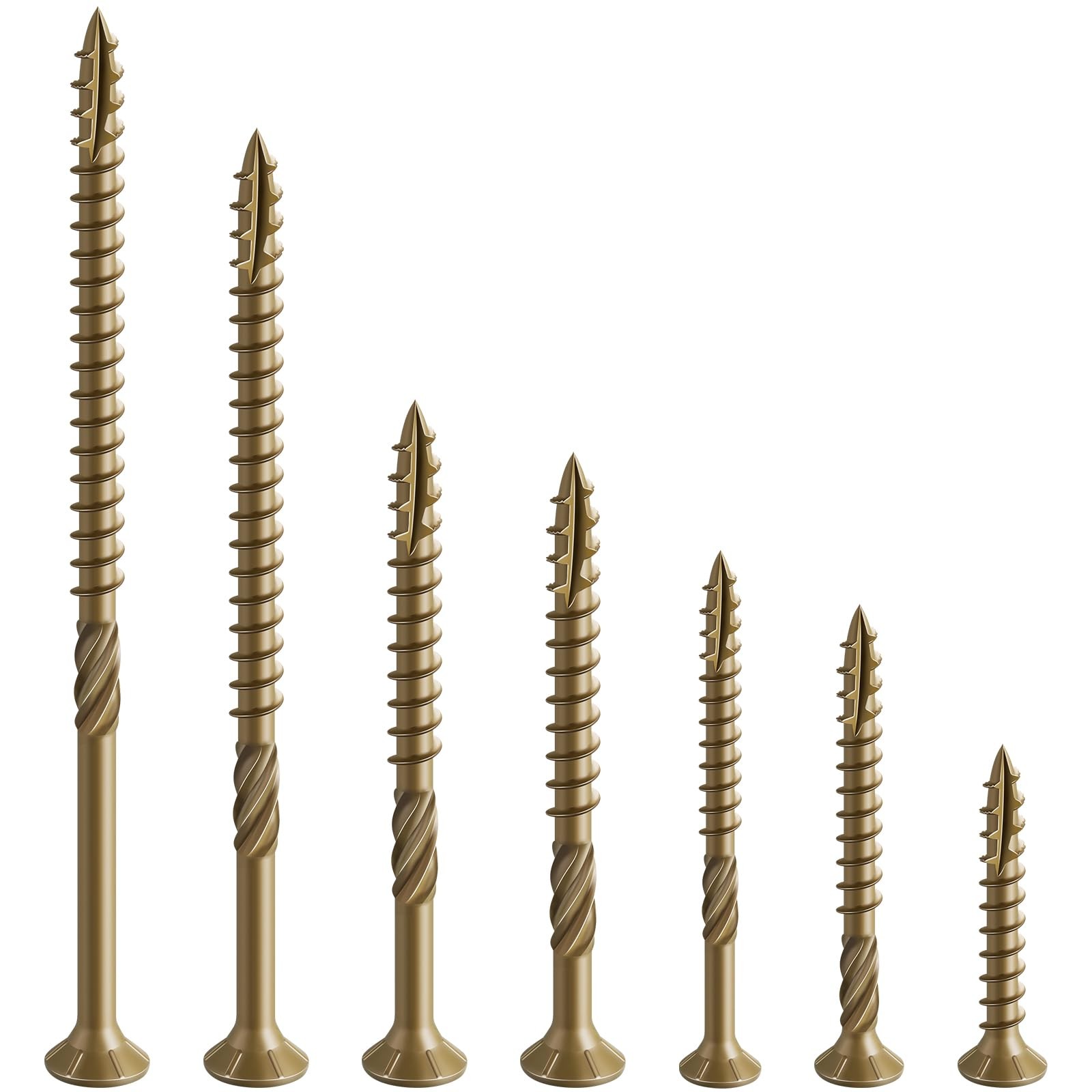 Wensilon #10 * 3″ Deck Screws, (137pcs) 2 lbs.Exterior Wood 10*3, Yellow