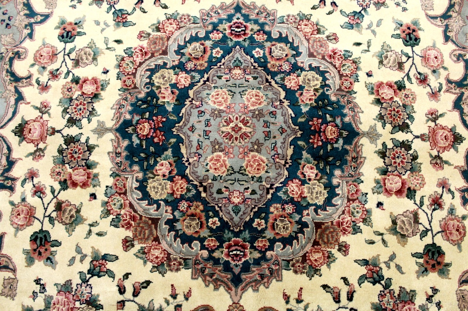 8X10 1960’s BREATHTAKING MINT 400KPSI 50RAJ HAND KNOTTED SILK & WOOL TABRIZZ RUG