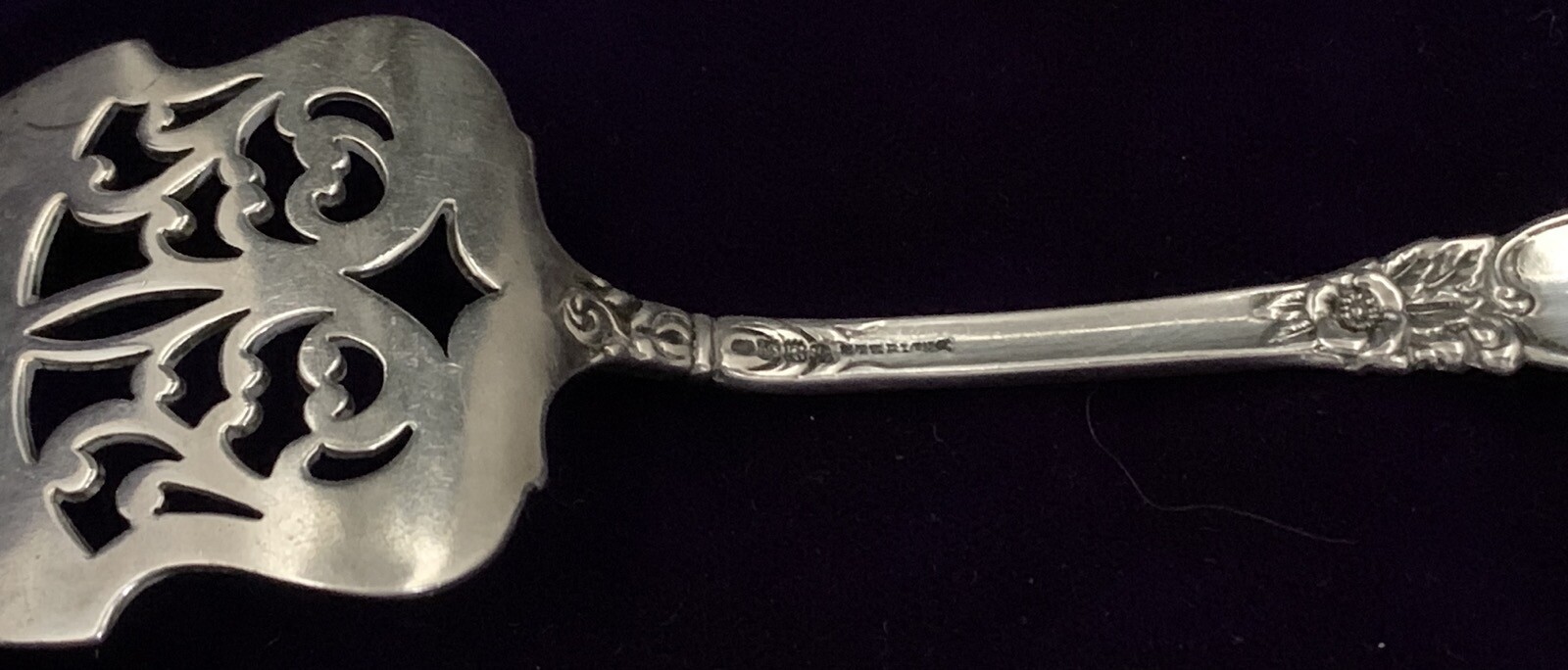 Reed and Barton Sterling Flatware, Trajan, Fancy Serving Fork, 5 7/8 inches