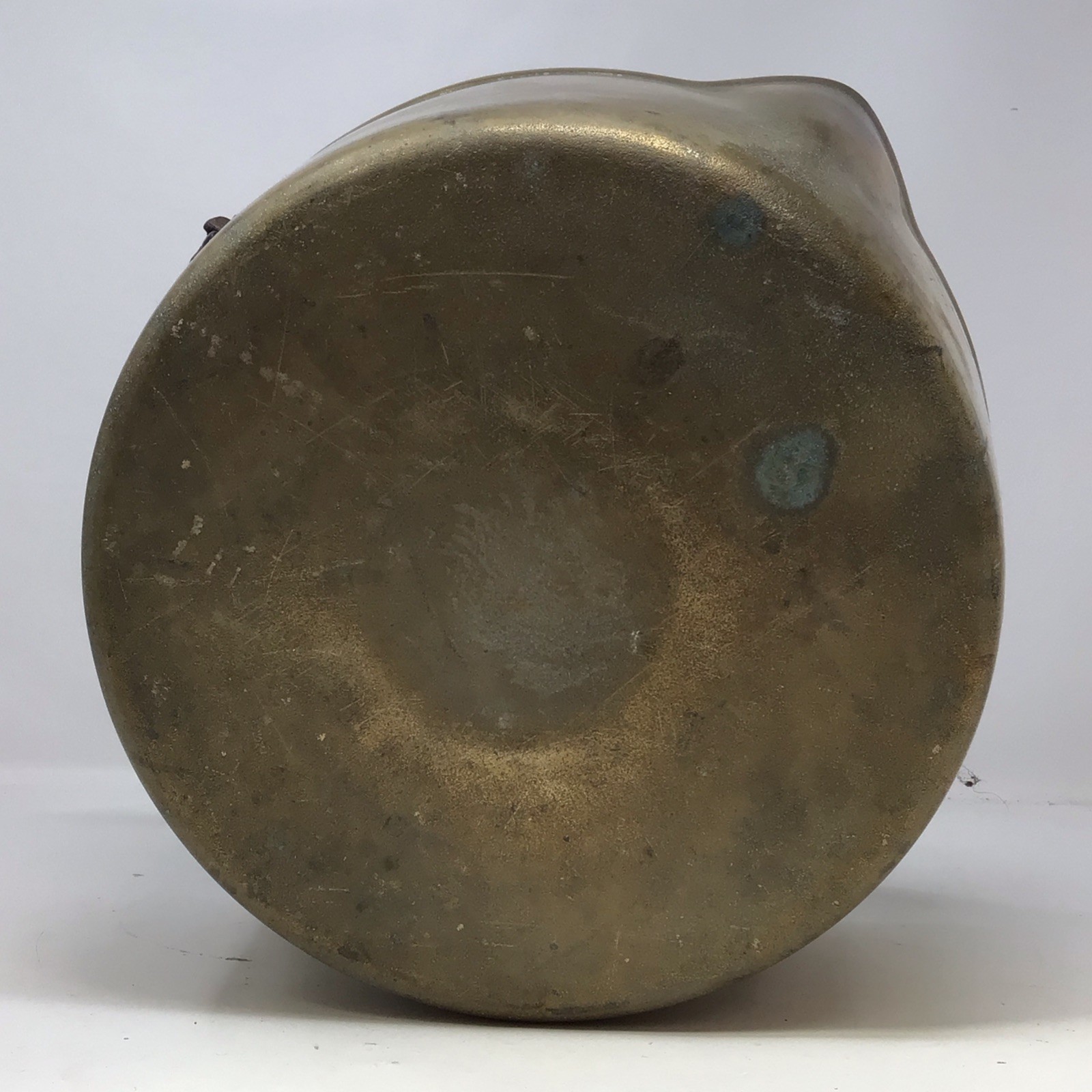Antique Heavy Solid Brass Preserving Pan With Cast Iron Handle 28 cms Diameter