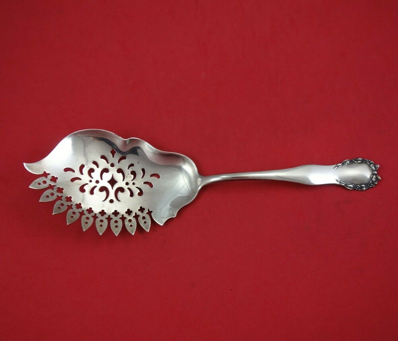 Roger Williams Sterling Silver Macaroni Server Pierced 9 1/2″ Serving