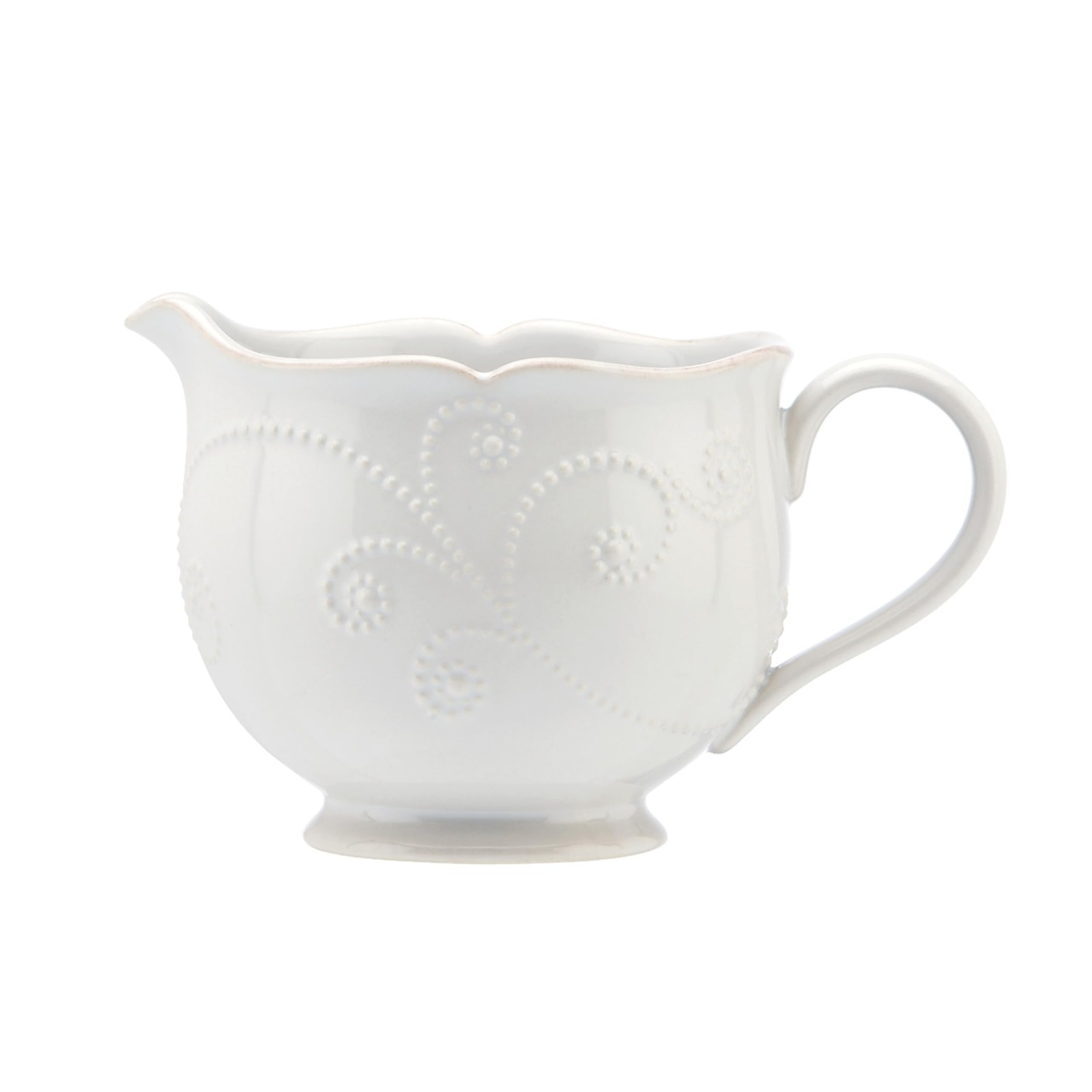 Lenox French Perle Sauce Pitcher, White,Jugs & Pitchers