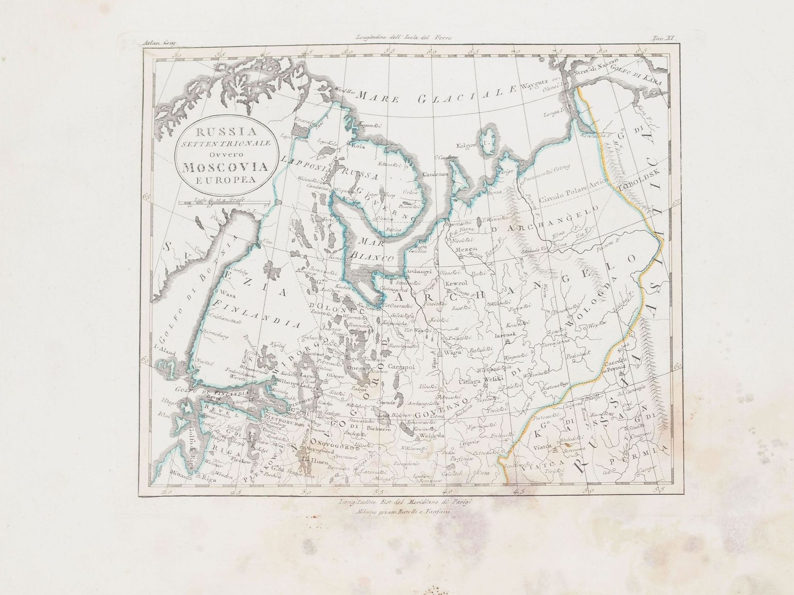 Northern Russia European Moscow Around 1840 Hand Colored Aquatint