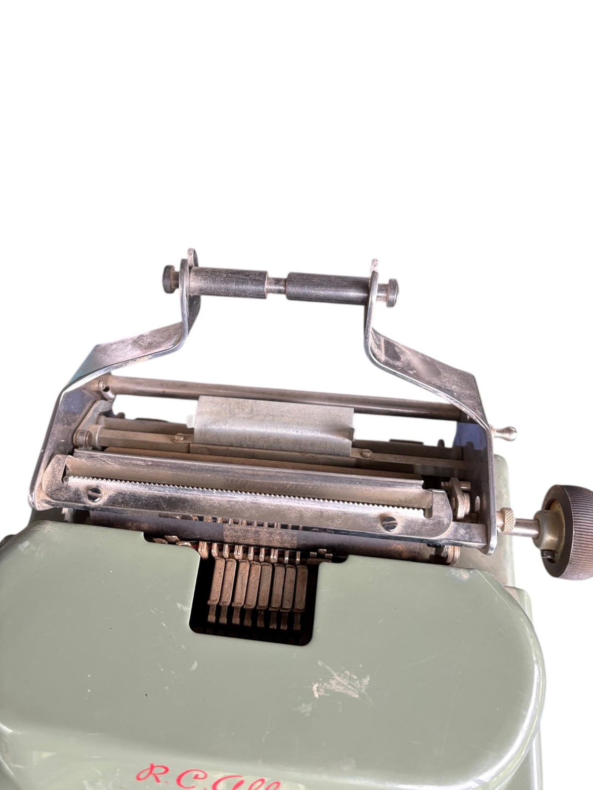 Mechanical Adding Calculator Business Machine Crank Register Vintage RC Allen 75