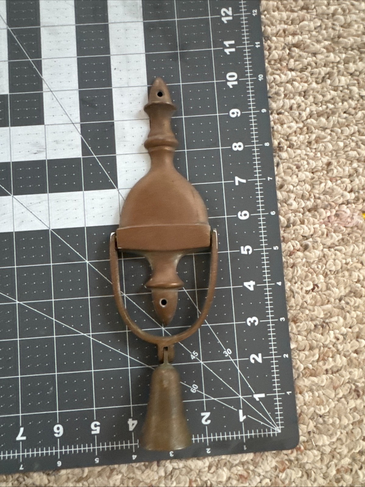 Vintage Door Knocker Genuine Brass with Bell made in India Bells of Sarna