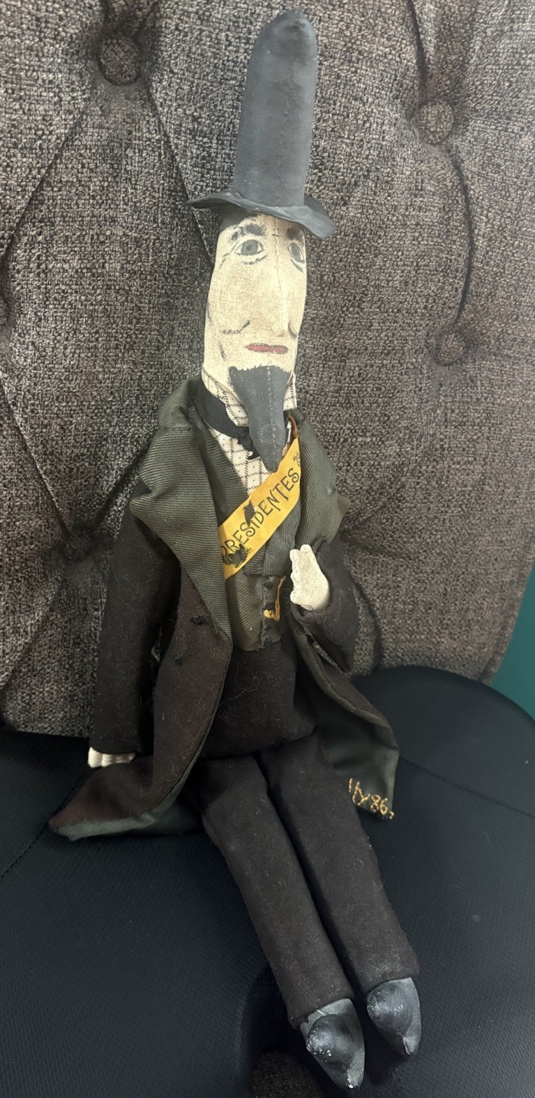 VTG Folk Art Kelly 1986 Original Doll Abe Lincoln Rare