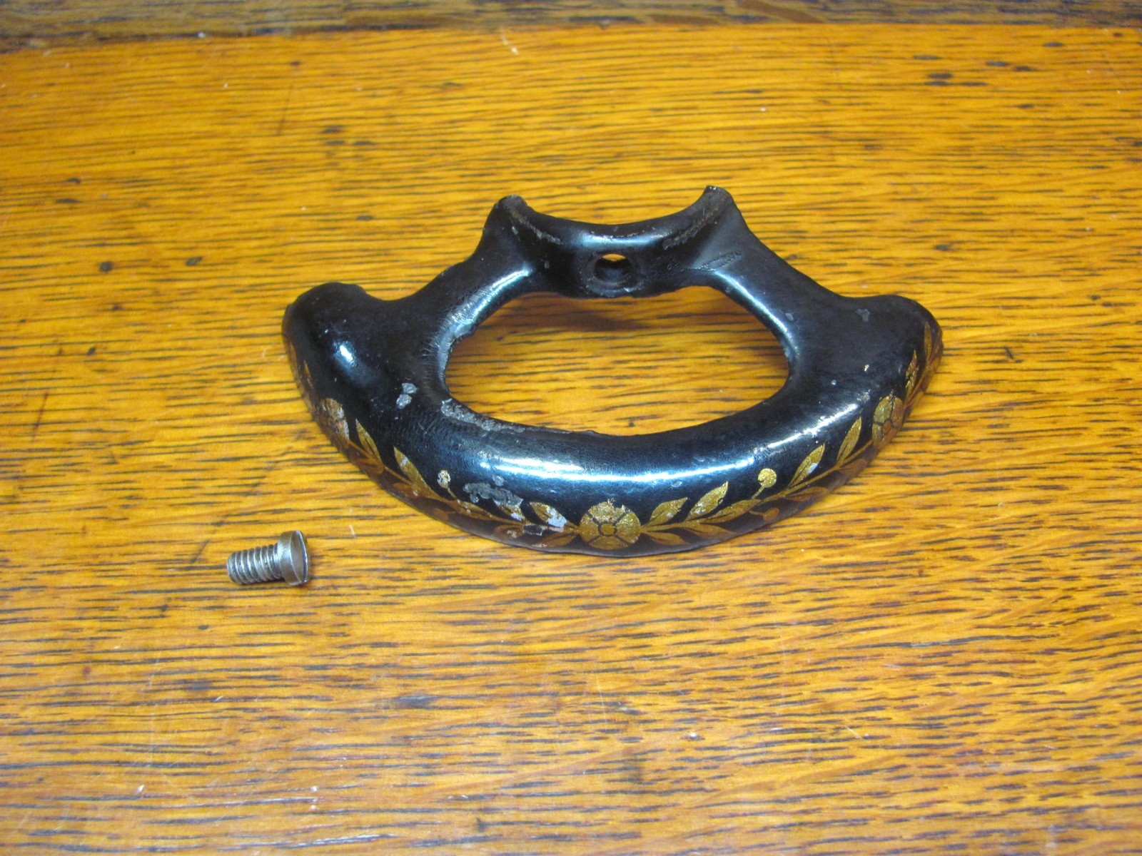 Antique Singer 27 Sewing Machine Wheel Belt Cord Guard w/ Mounting Screw