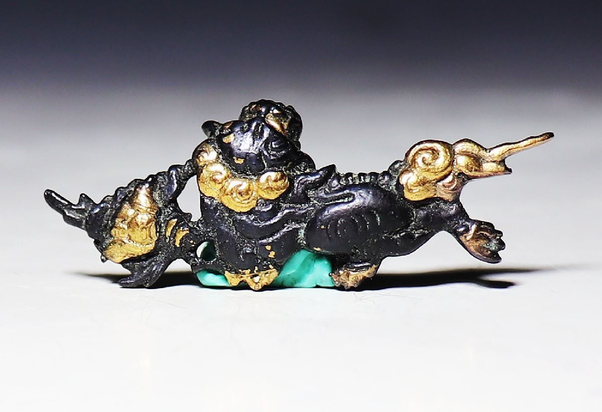 Edo period Japan antique silver kata one Menuki sword fittings guard