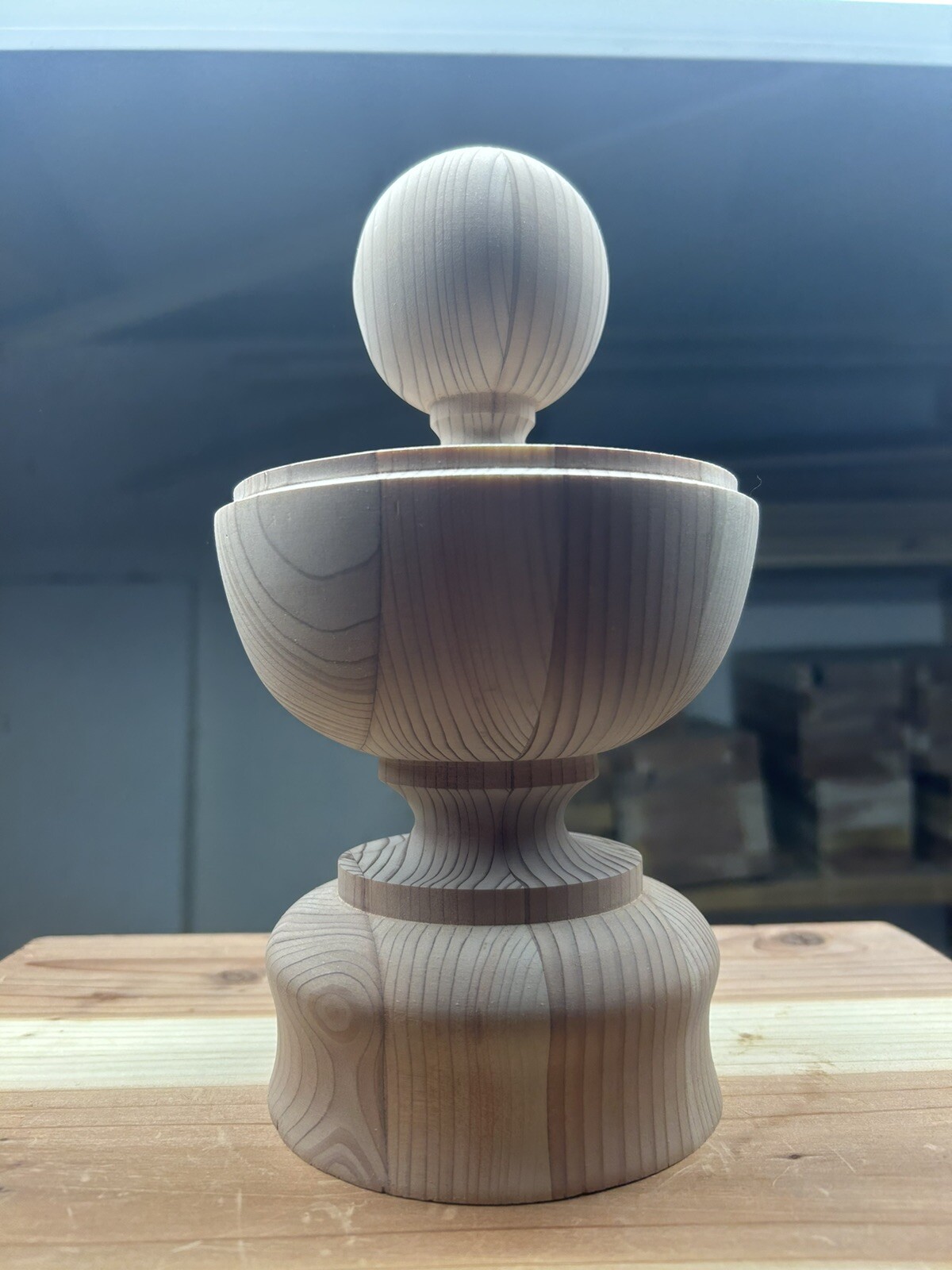 Large Royalty Finial, 5 1/4” Diameter, 9 1/4” Tall. Fence Post Top. Newell.