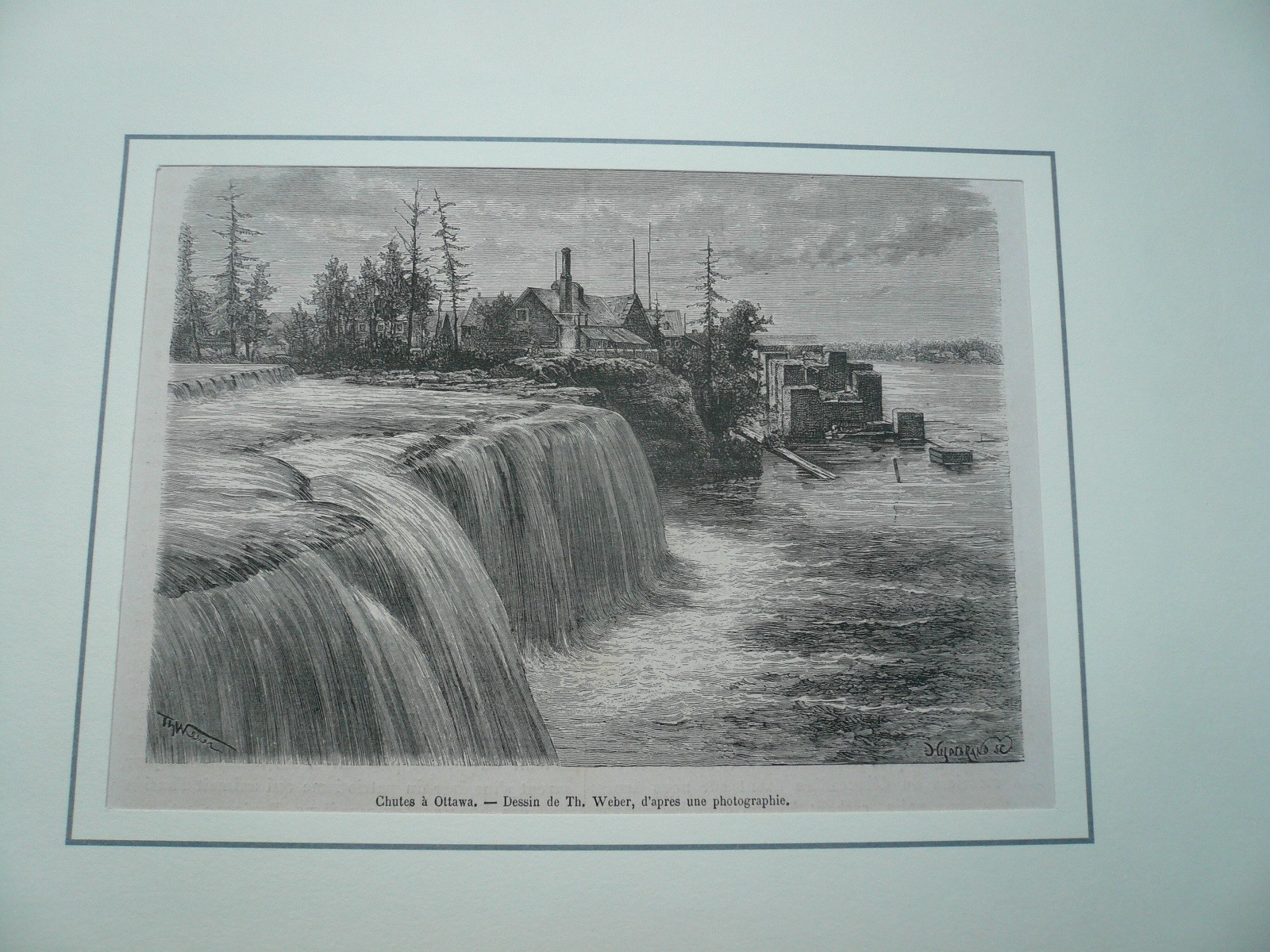 Ottawa, anno 1880, woodengraving, Passepartout, size: 24 x 30cm..