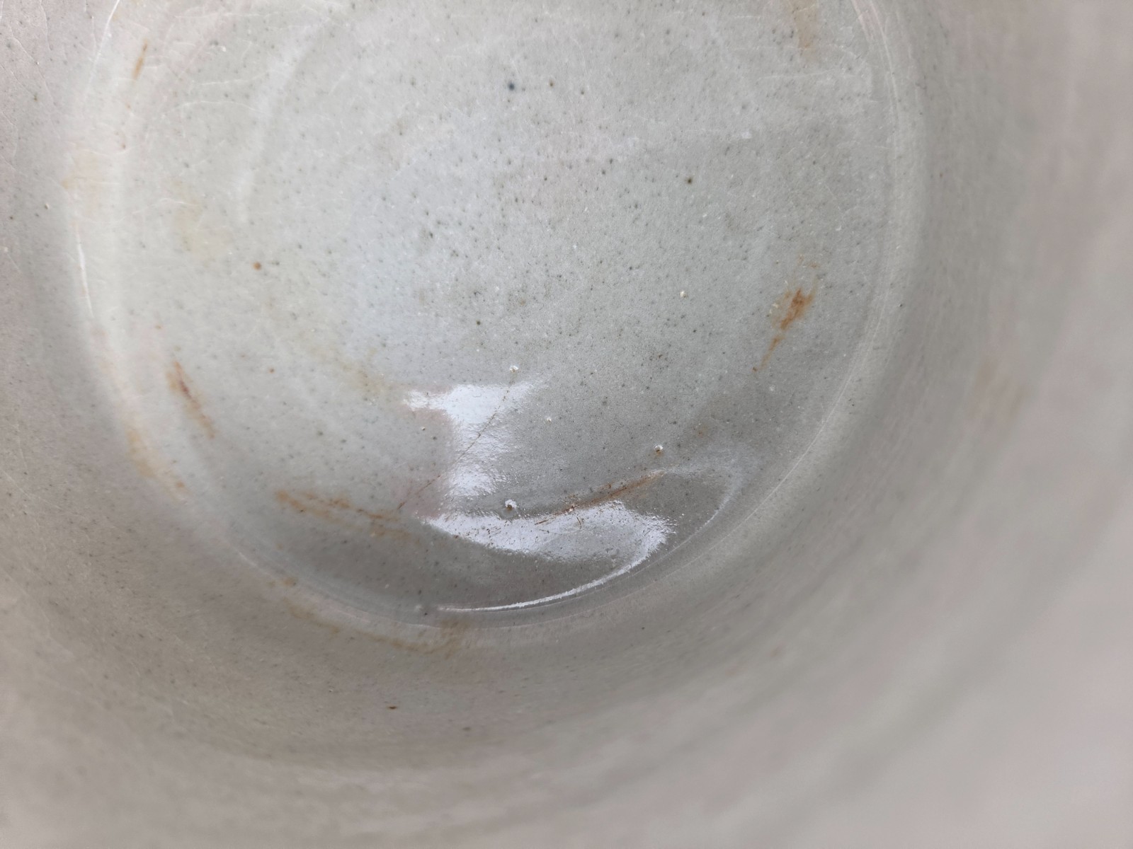 Antique/Early 1900 Primitive Gray Glazed Stoneware Crock Pot Heavy Crazing 5.75″