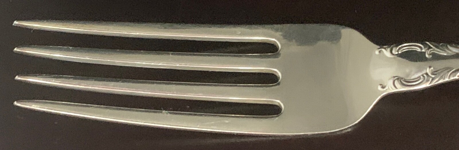 Alvin Sterling Flatware, French Scroll, Dinner Fork, 7 7/8 inches