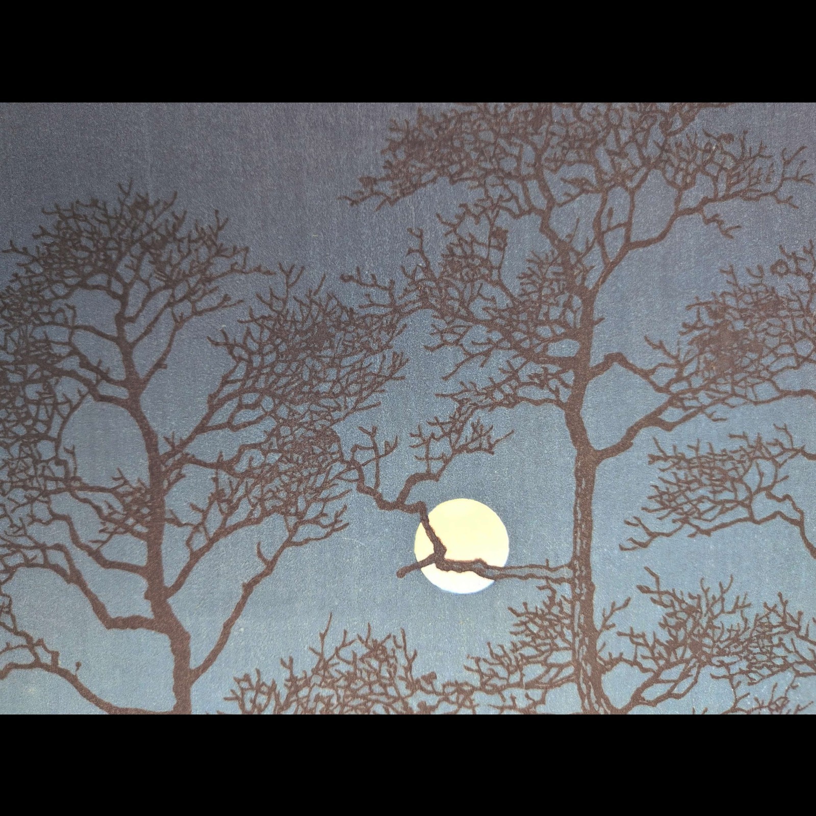 Hasui Kawase Winter Moon Toyamagahara, Tokyo Woodblock Print Shin Hanga JAPAN