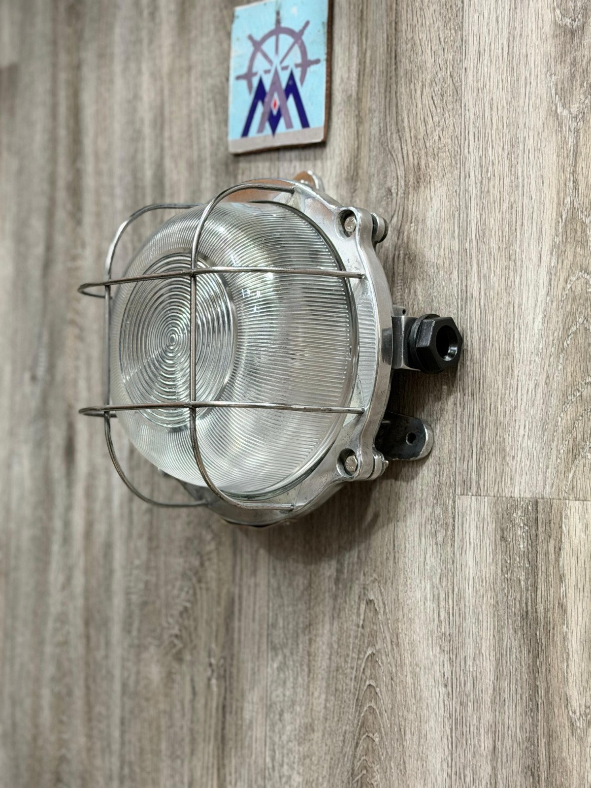 Nautical Aluminium Bulkhead Light | Salvaged Ship Ceiling Wall Deck Fixture